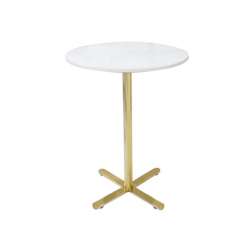 Marble Top Side Table Gold