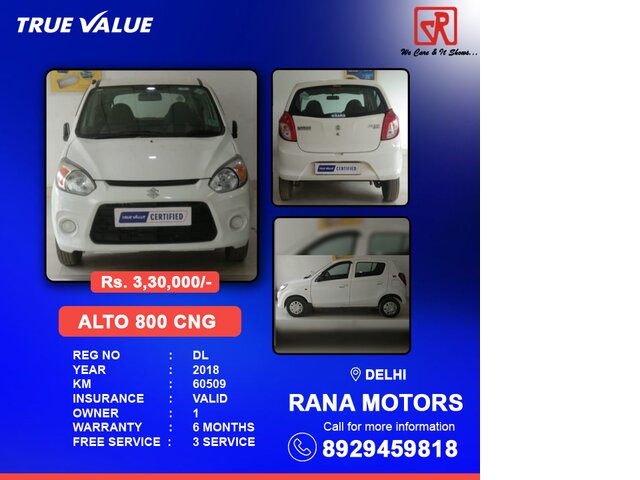 used MARUTI SUZUKI Alto 800 at New Delhi in Rana Motors