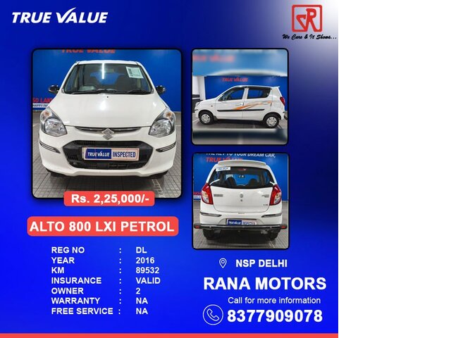 used Maruti Suzuki ALTO 800  at New Delhi in Rana Motors