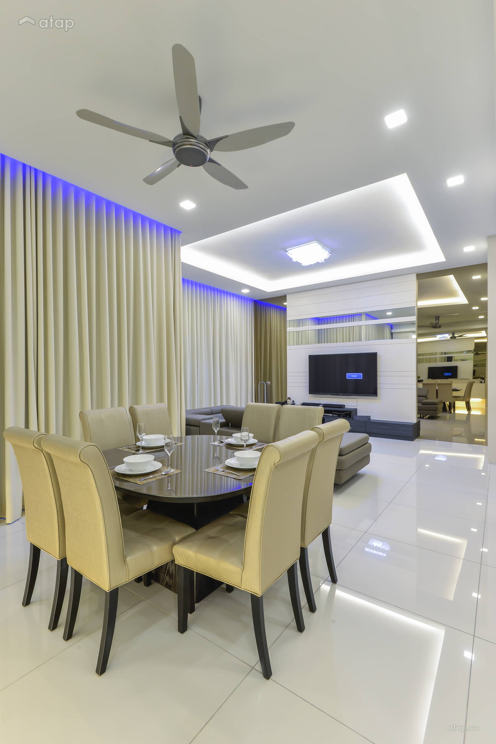 Modern Dining Room Living Room condominium design ideas & photos ...