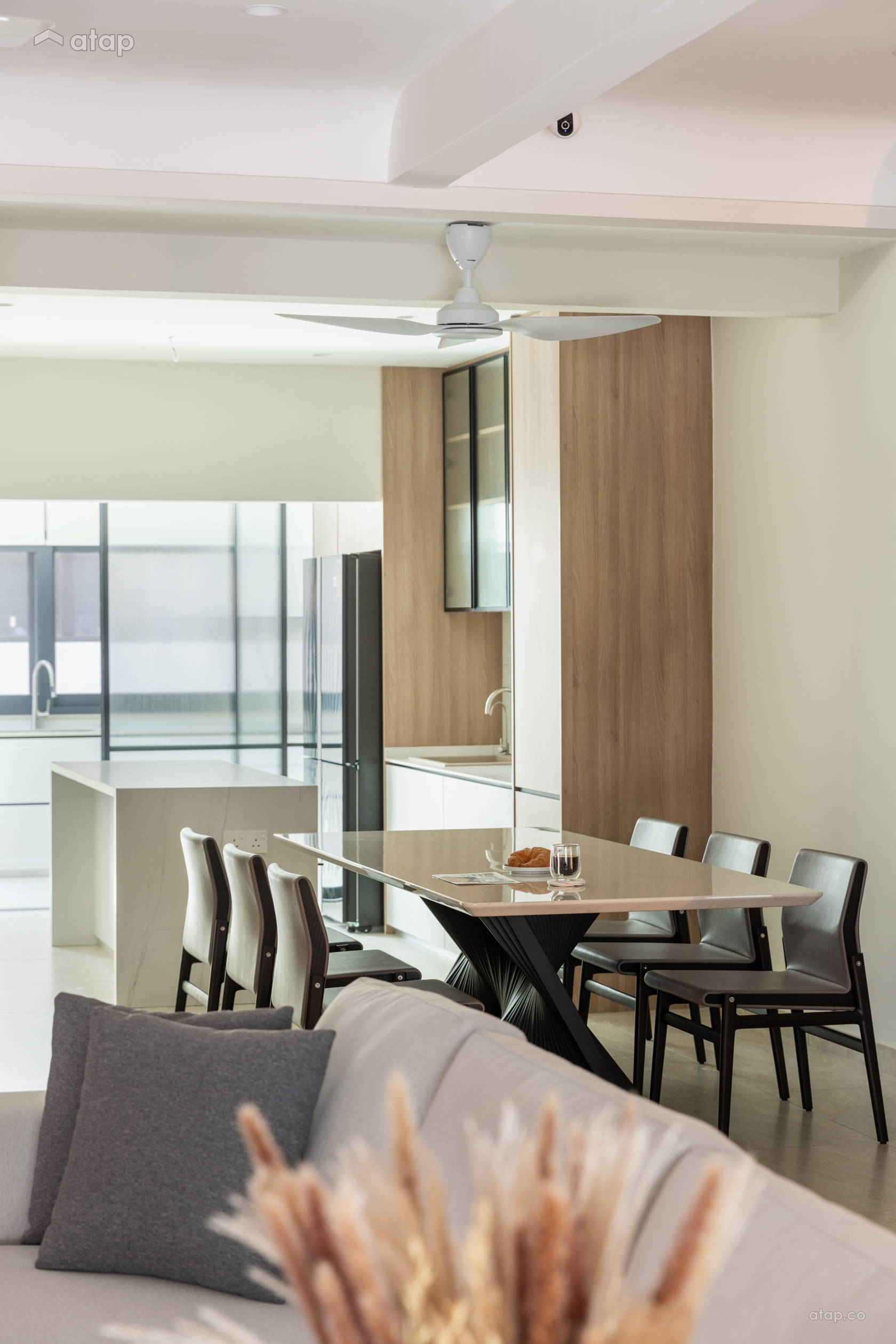 Contemporary Modern Dining Room Kitchen terrace design ideas & photos