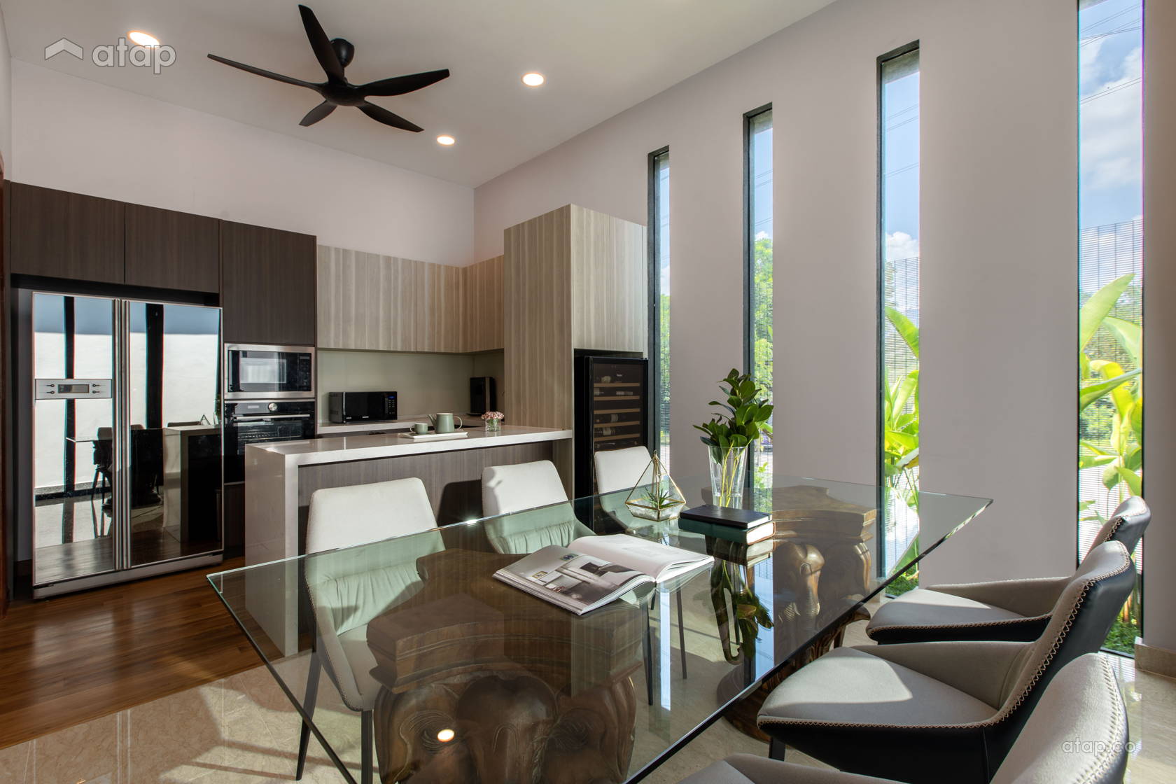 Modern Zen Dining Room terrace design ideas & photos Malaysia | Atap.co