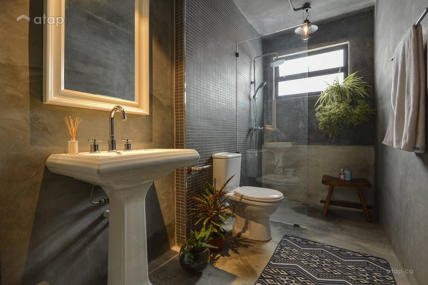 Asian Industrial Bathroom semi-detached design ideas & photos Malaysia