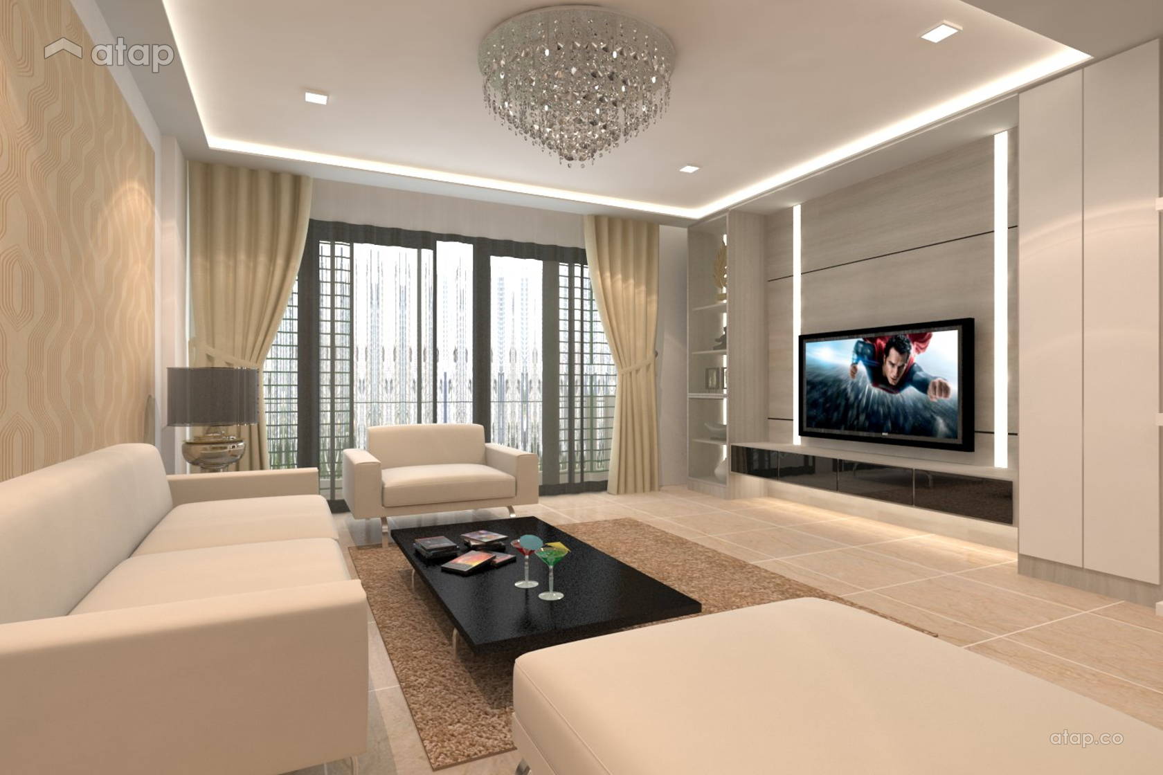 Modern Living Room Condominium Design Ideas Photos Malaysia Atap Co