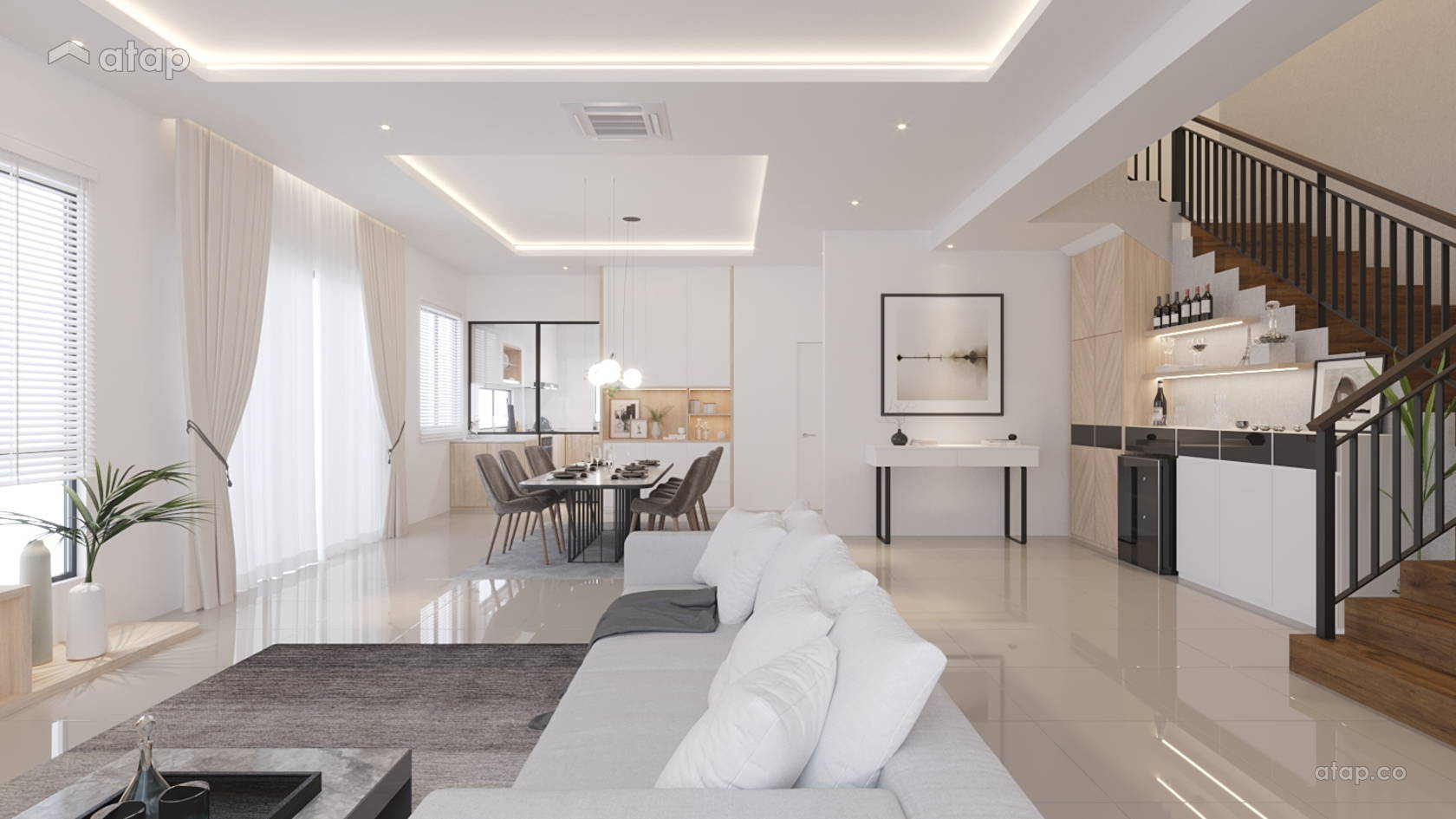 Curated visual reference: Gallery Detail: Contemporary Modern Family Room Living Room Terrace Design Ideas