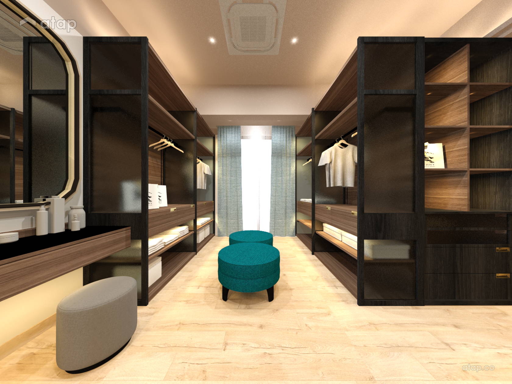 Contemporary Modern Bedroom Family Room semi-detached design ideas ...