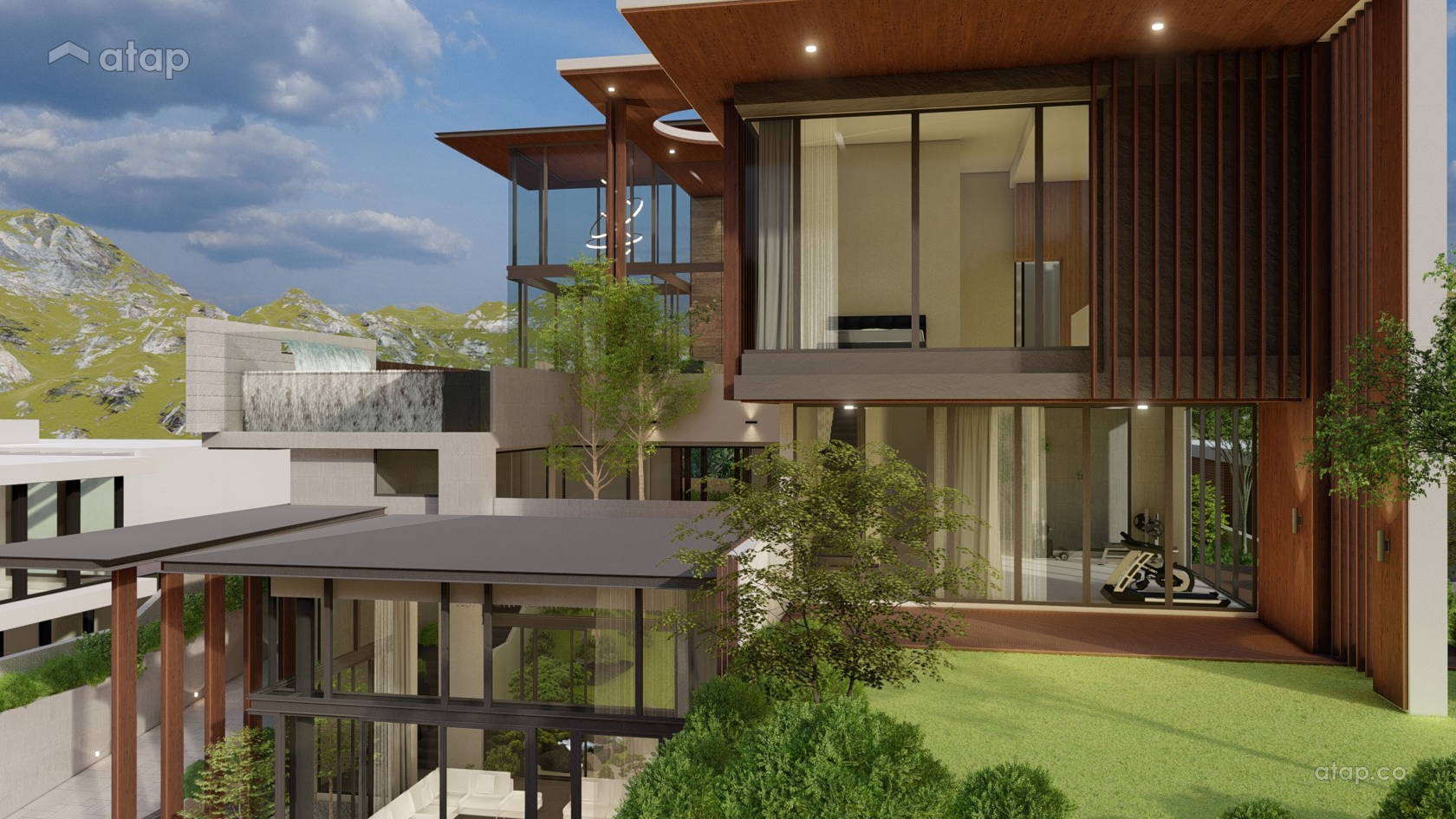 Contemporary Modern Exterior bungalow design ideas & photos Malaysia