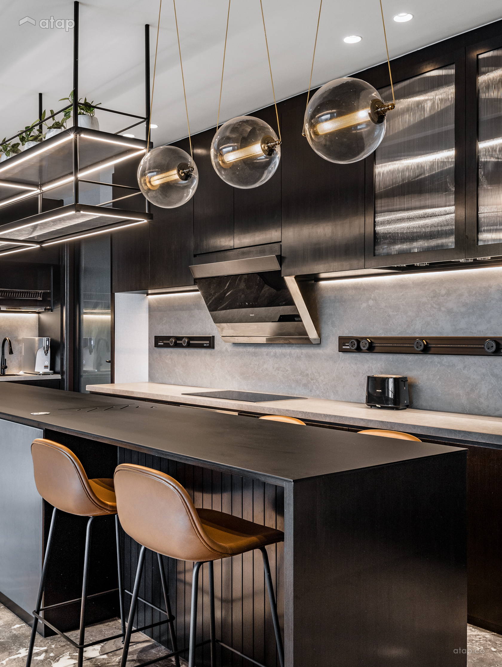 View of Industrial Modern Kitchen condominium design ideas & photos Malaysia ...