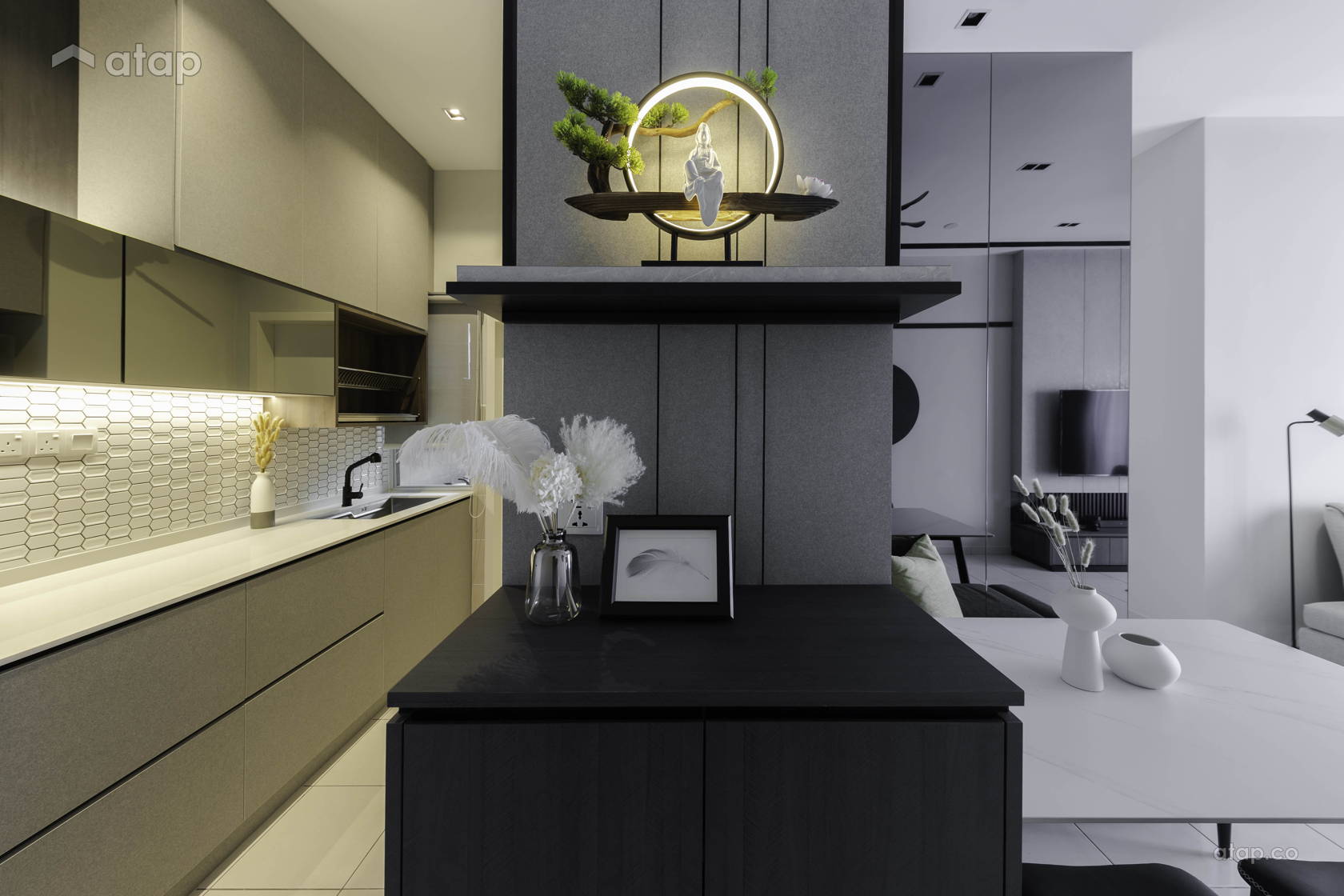 Exsim Kitchen Layout Minimalistic Modern Dining Room Kitchen condominium design ideas ...