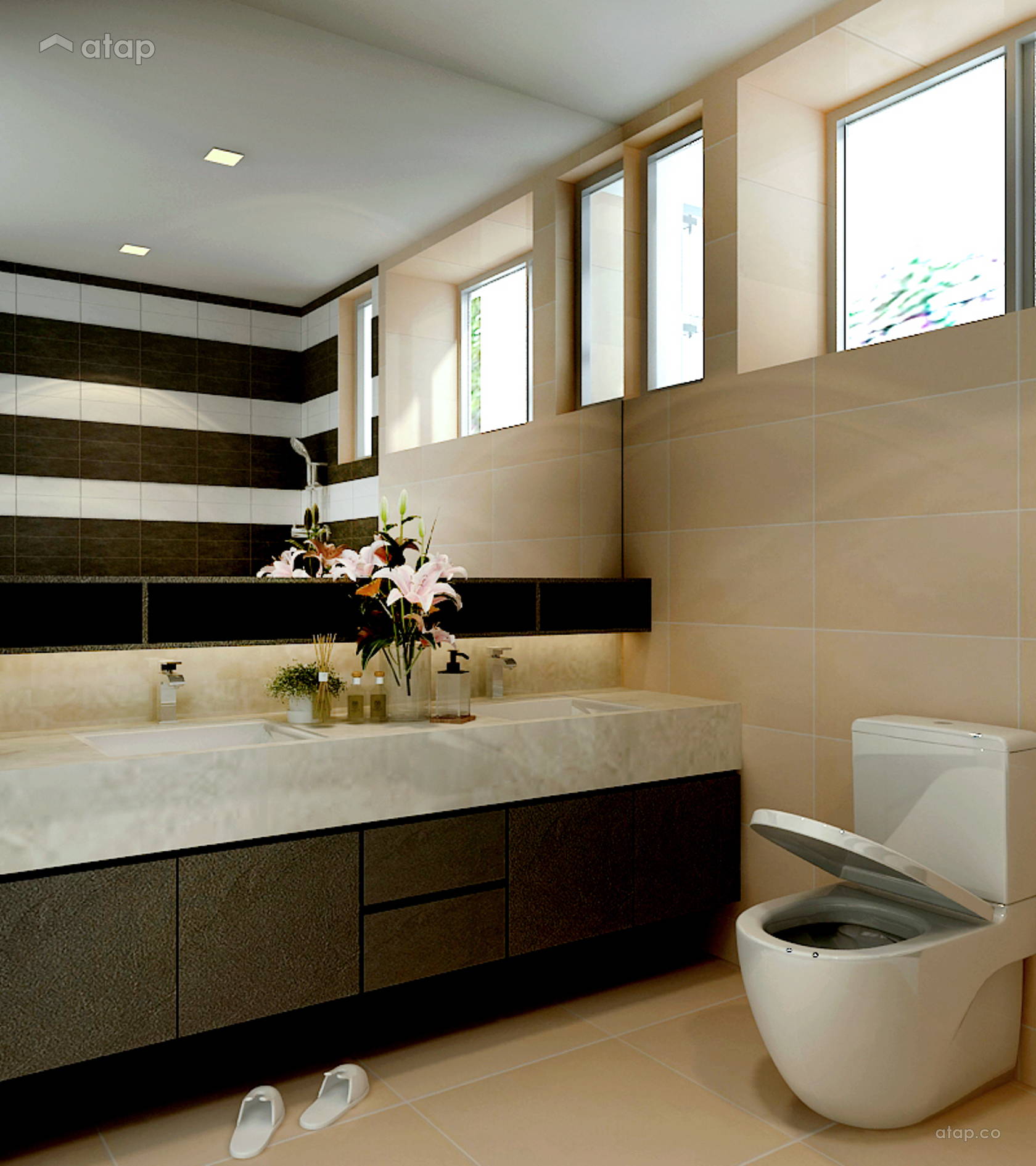 Modern Bathroom semi-detached design ideas & photos Malaysia | Atap.co