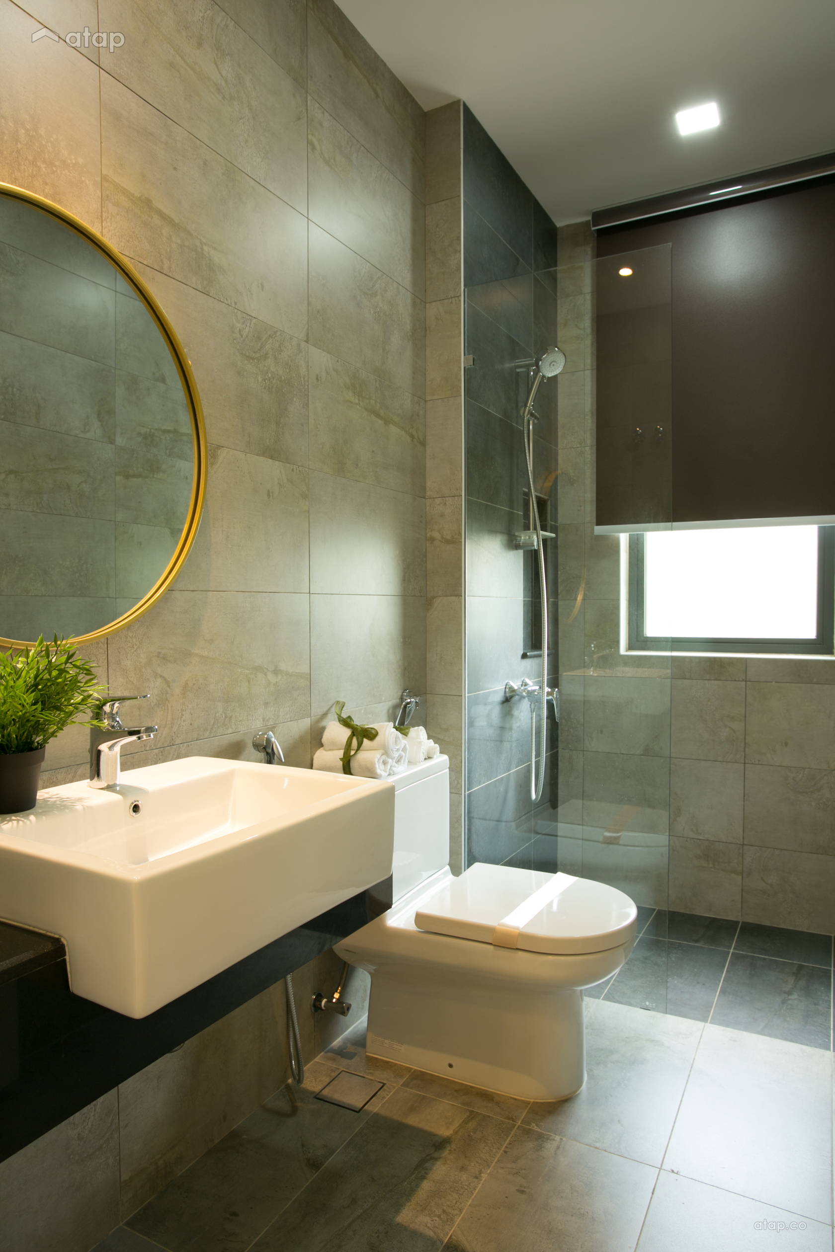 Modern Bathroom semidetached design ideas & photos Malaysia Atap.co