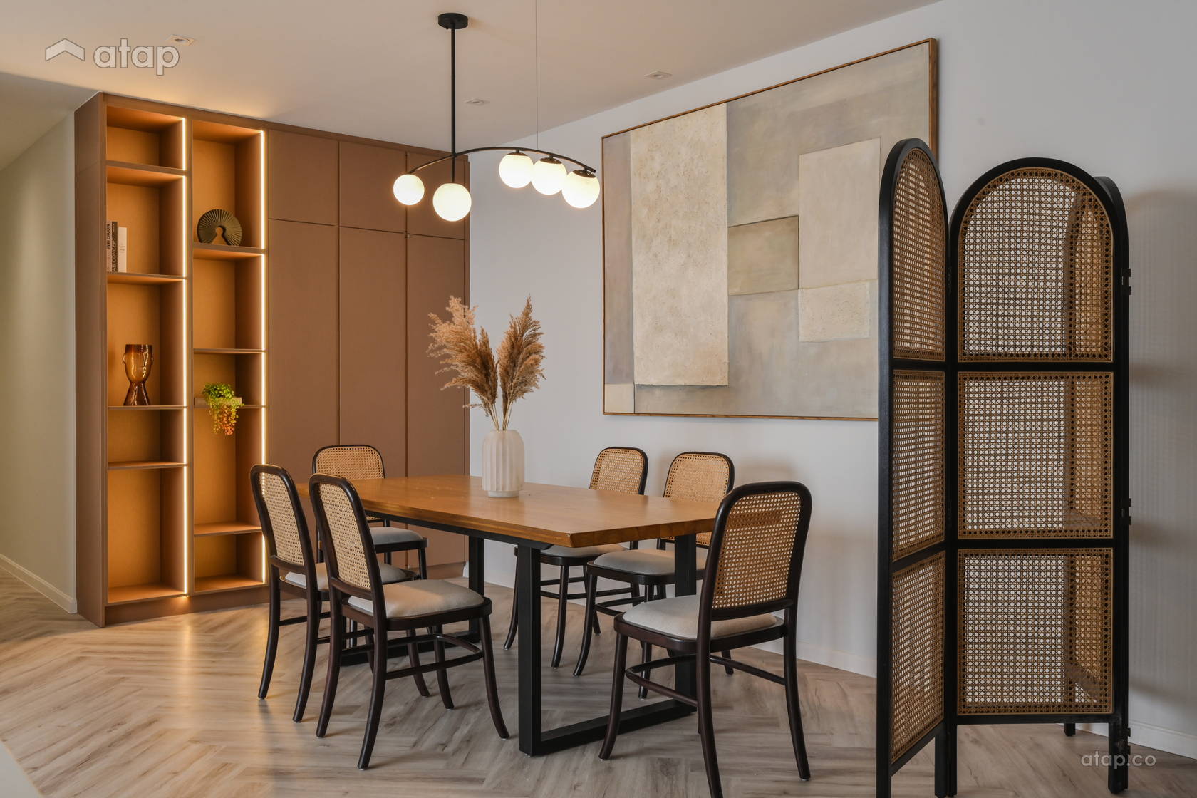 Scandinavian Zen Dining Room condominium design ideas & photos Malaysia