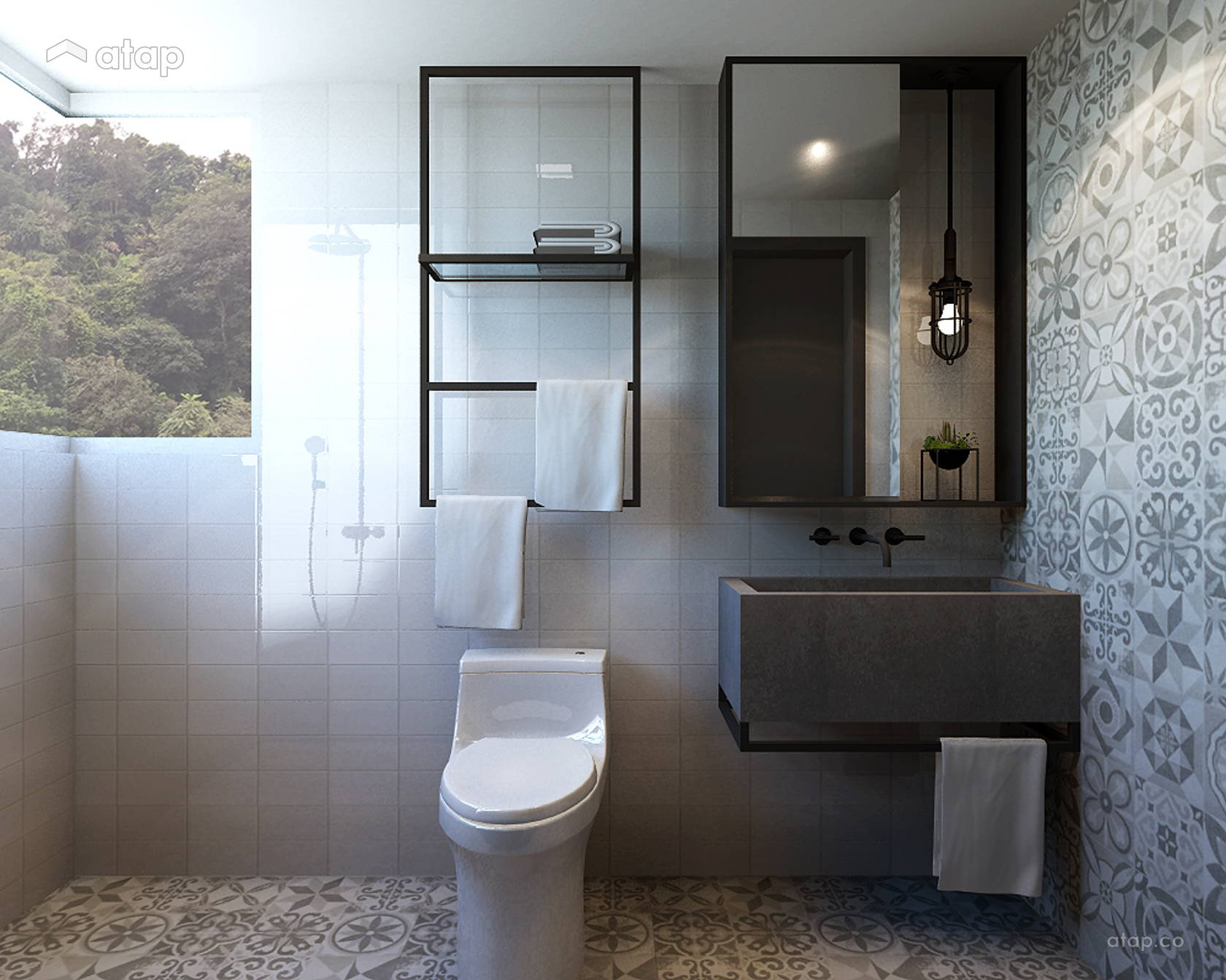 Minimalistic Modern Bathroom @ Armanee Terrace (Scandinavian)