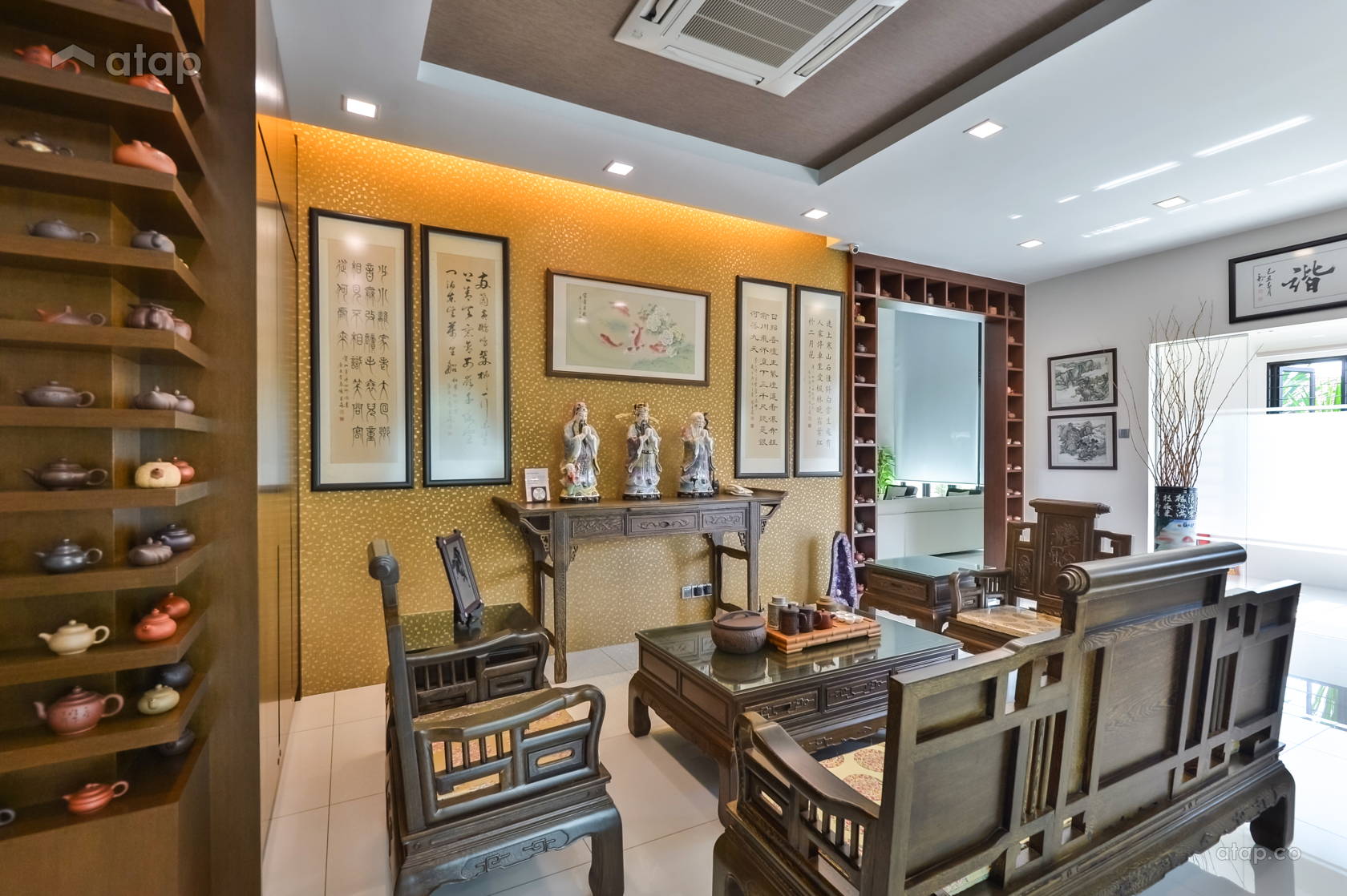 Asian Vintage Foyer Living Room bungalow design ideas & photos Malaysia ...