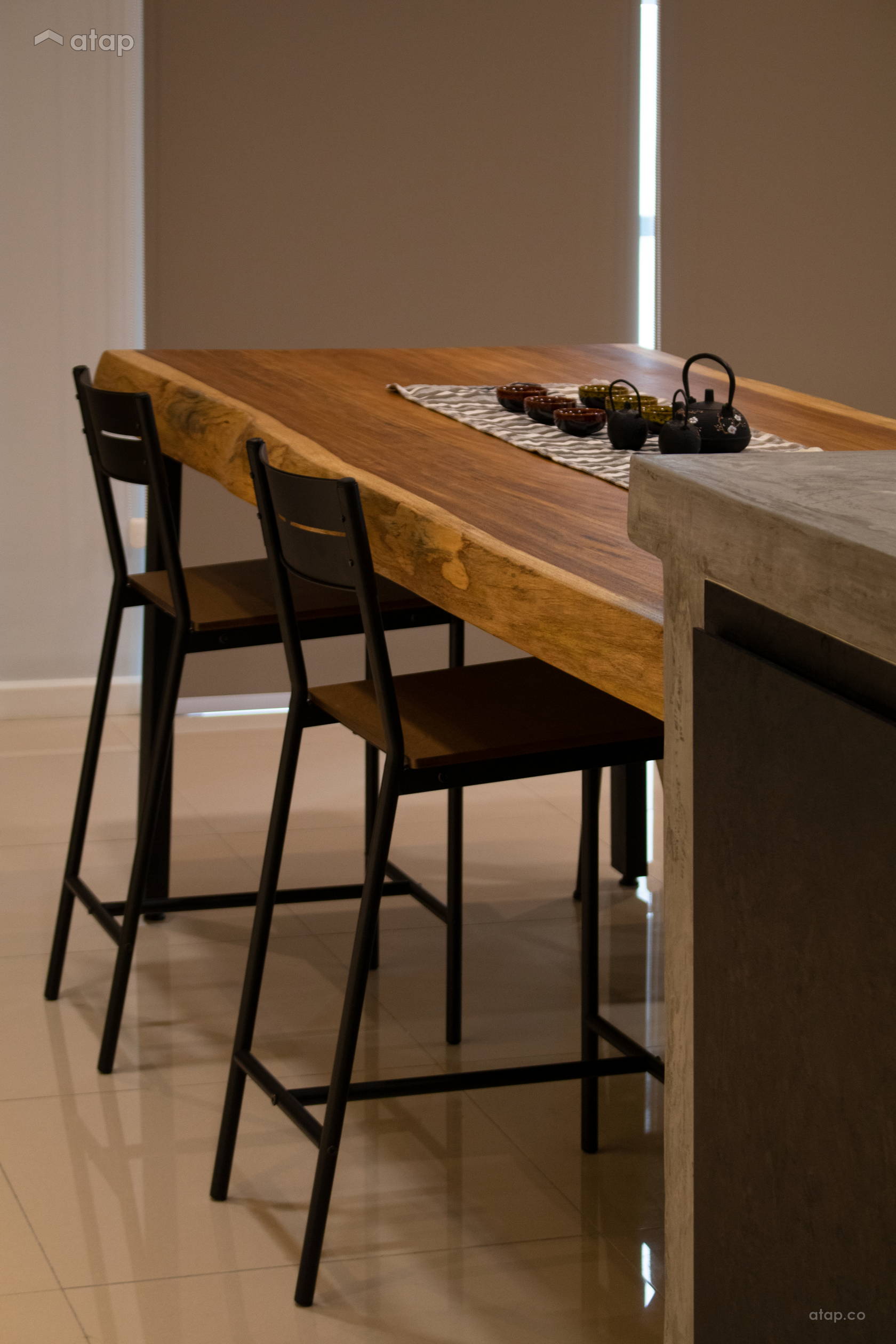 Industrial Zen Kitchen semidetached design ideas & photos Malaysia Atap.co