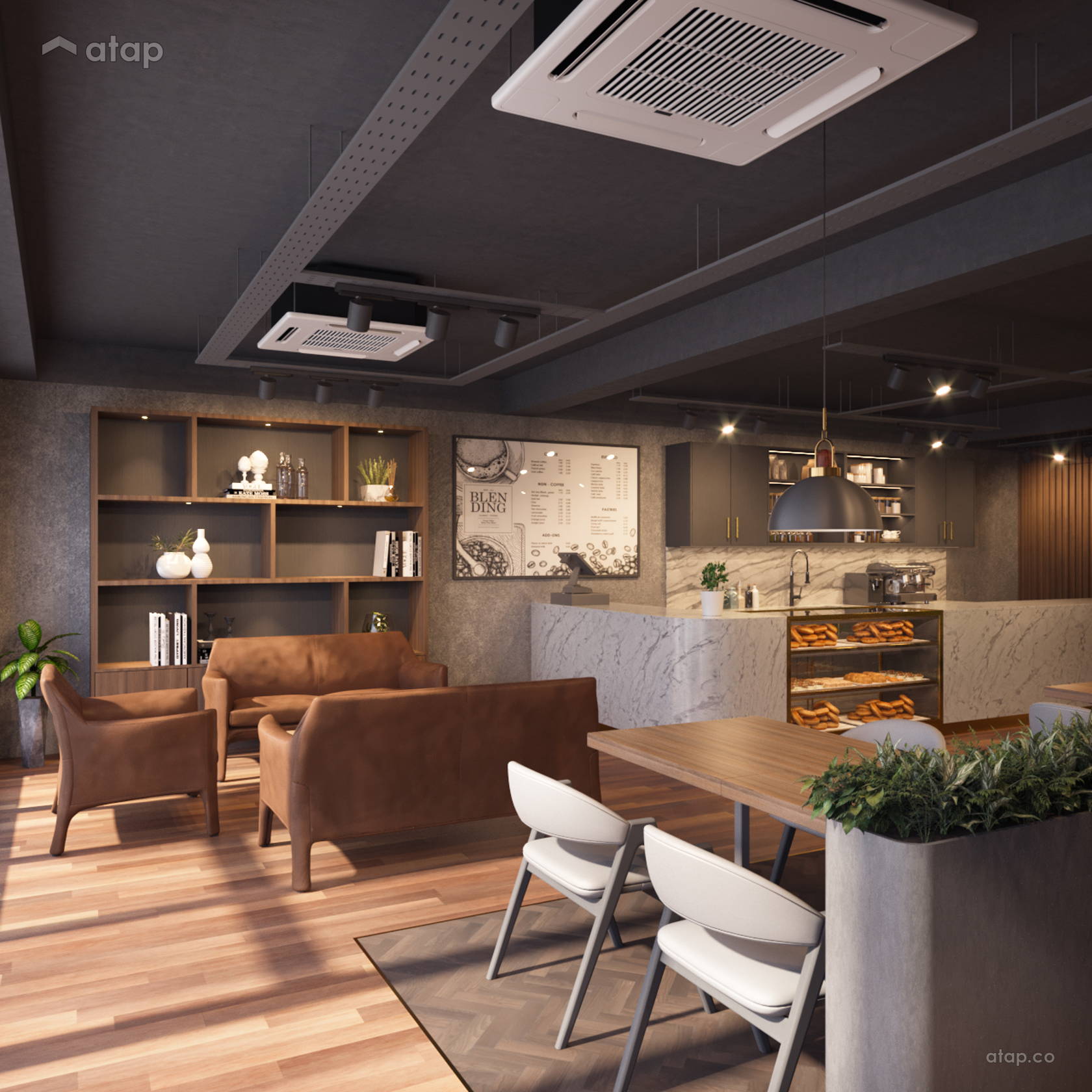 Contemporary Minimalistic F&B Retail shophouse design ideas & photos ...