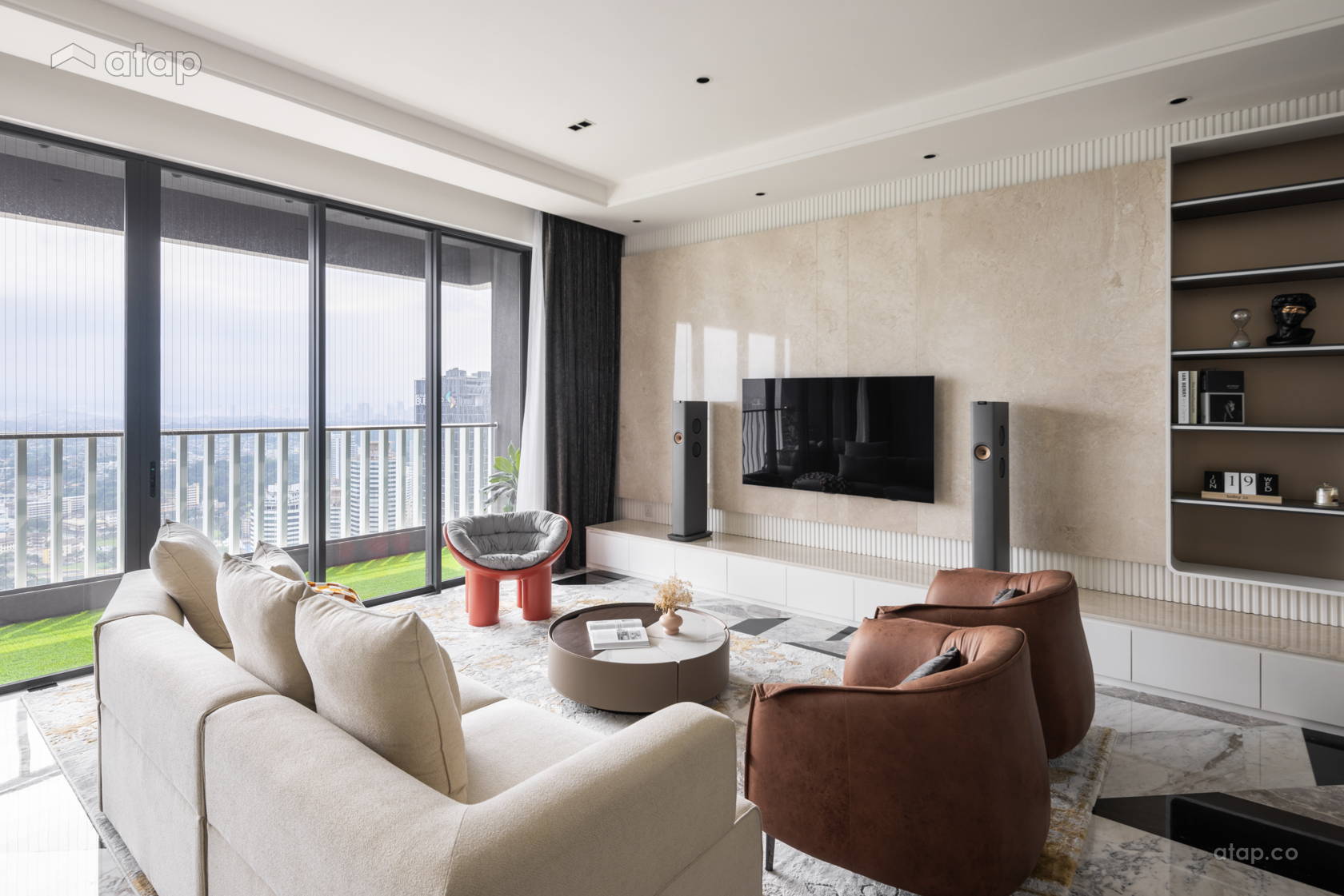 Contemporary Modern Balcony Living Room condominium design ideas ...