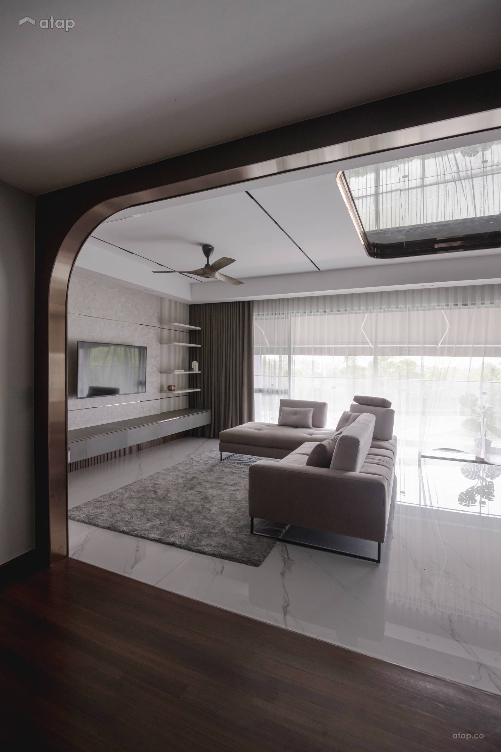 Contemporary Living Room @ REFINED MODERN LIVING | Paloma Serviced Residences & Courtyard Villas, Subang Jaya