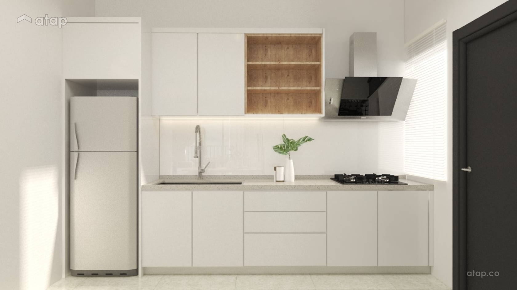 Minimalistic Scandinavian Kitchen Condominium Design Ideas Photos Malaysia Atap Co