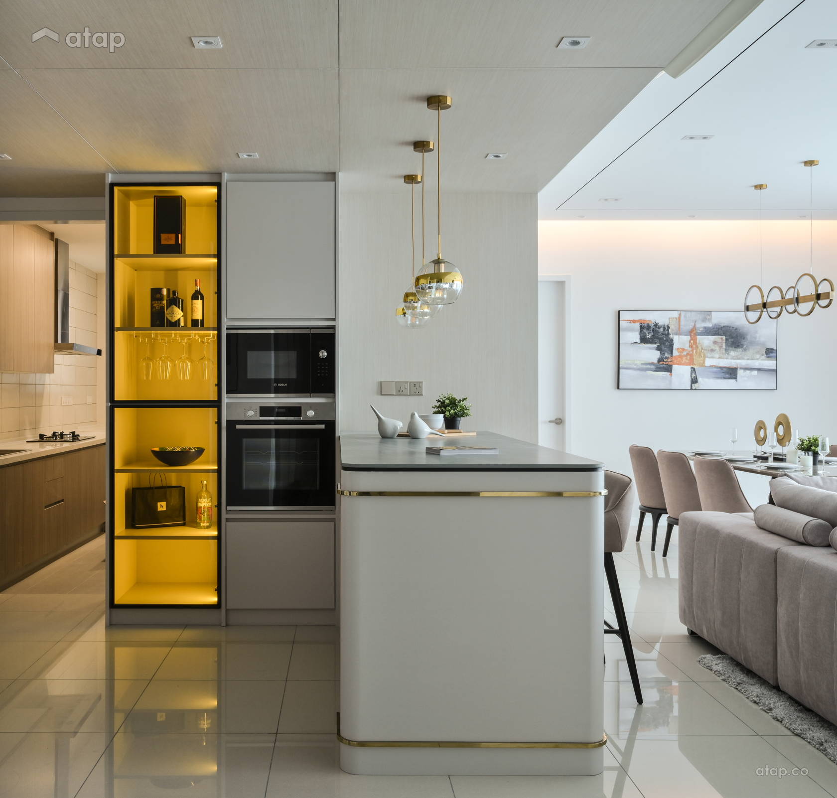 Contemporary Modern Kitchen Living Room condominium design ideas