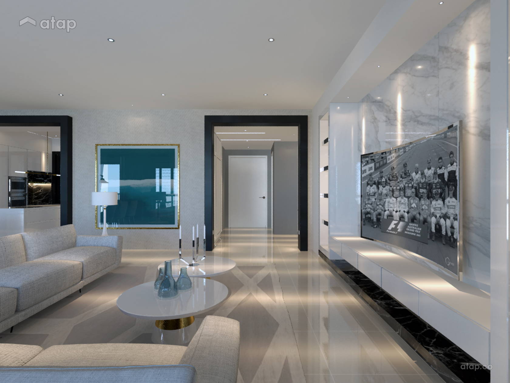 Classic Modern Living Room condominium design ideas & photos Malaysia