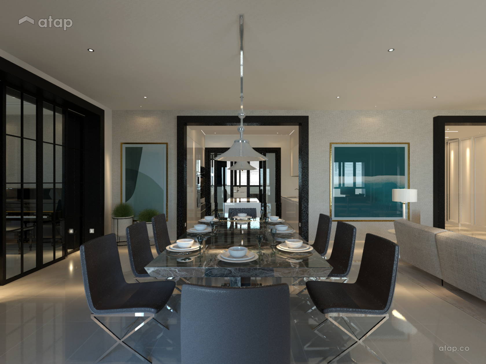 Contemporary Modern Dining Room condominium design ideas & photos ...