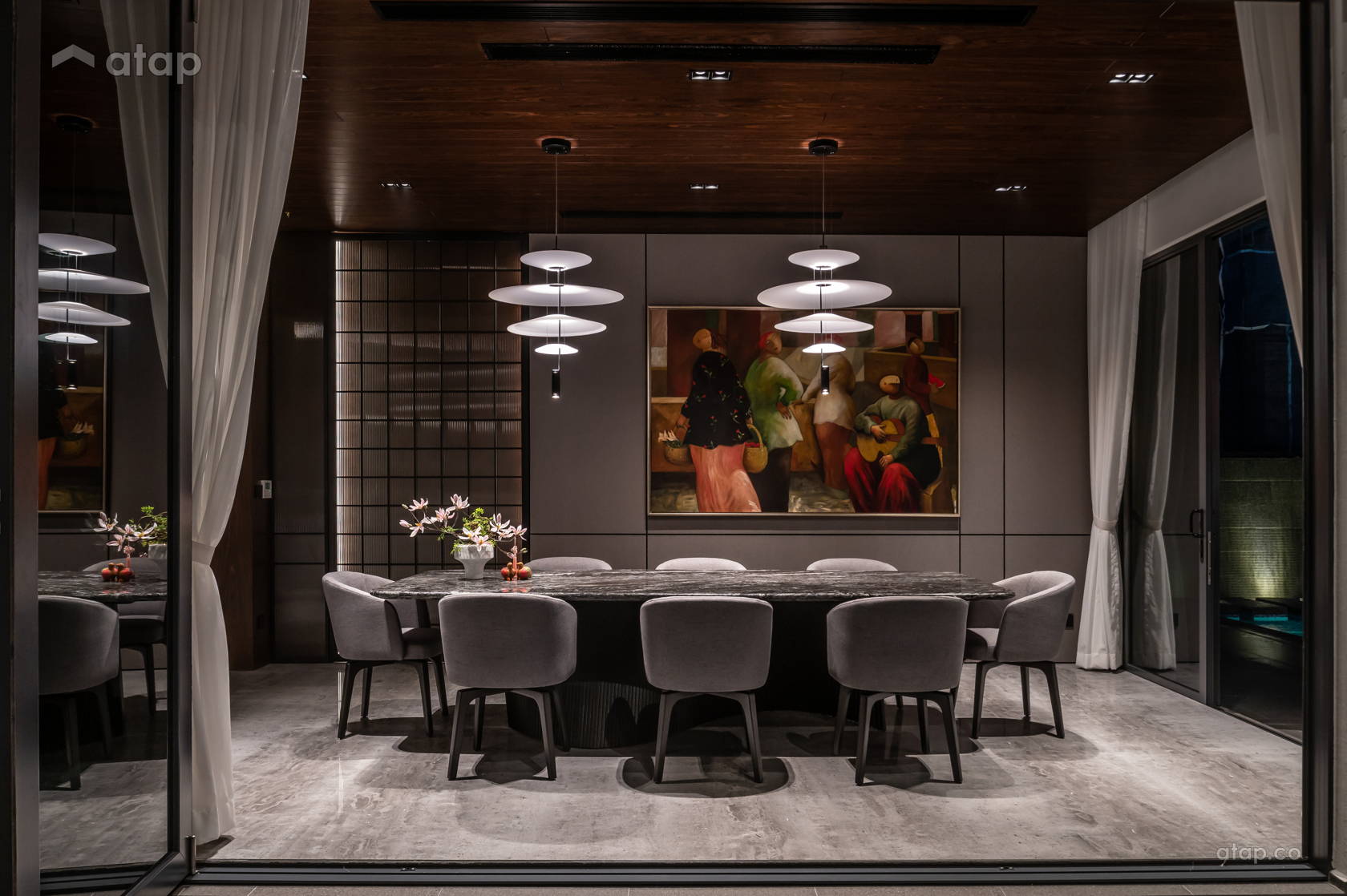 Modern Dining Room bungalow design ideas & photos Malaysia | Atap.co