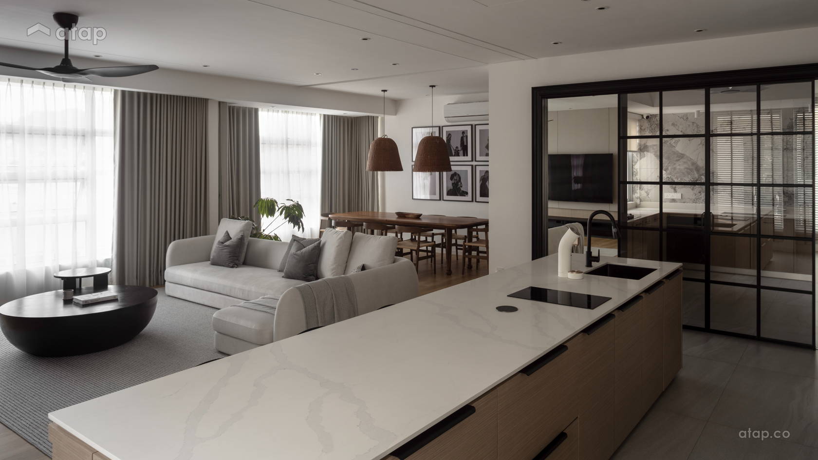 Country Scandinavian Kitchen Living Room @ ESTELLE