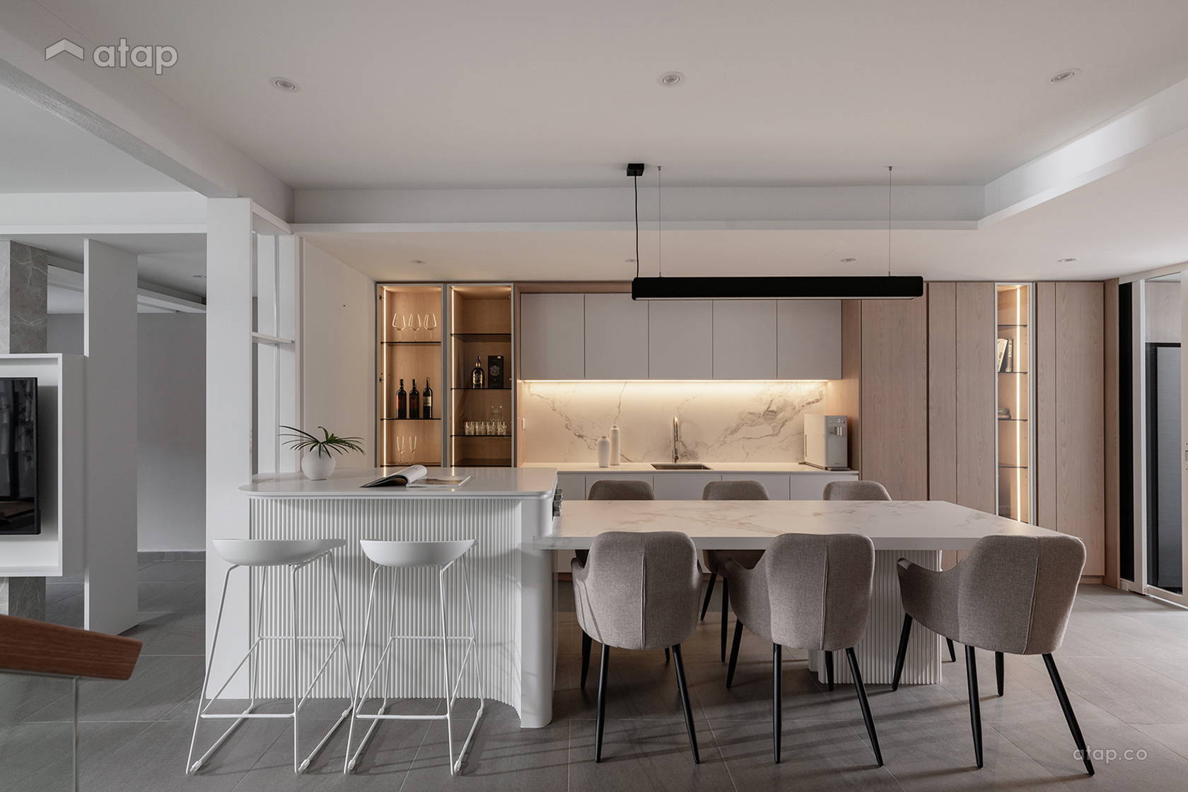 Contemporary Modern Dining Room Kitchen terrace design ideas & photos ...