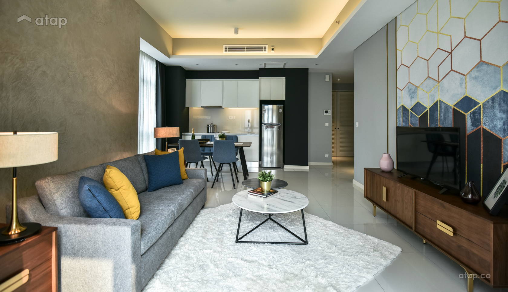 Illustration of Luxury Condominium Minimalist Design Elements