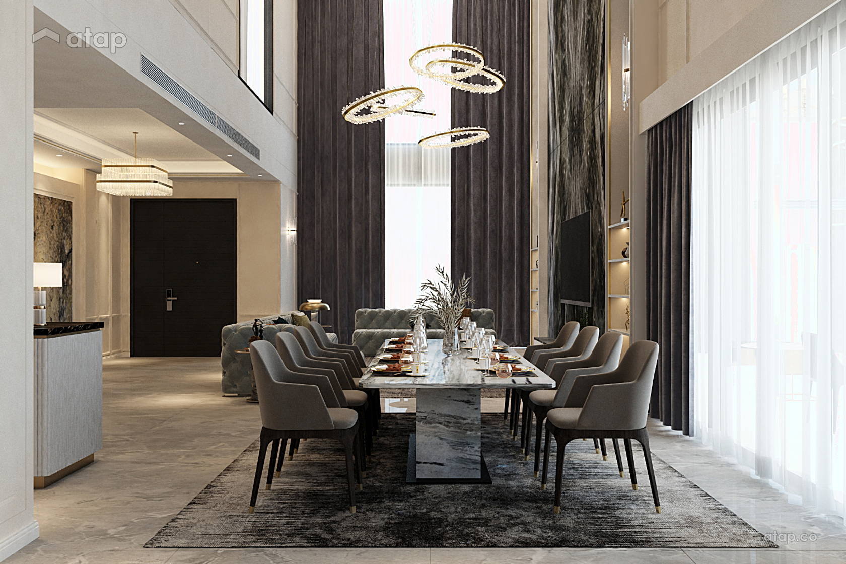 Classic Modern Dining Room bungalow design ideas & photos Malaysia ...