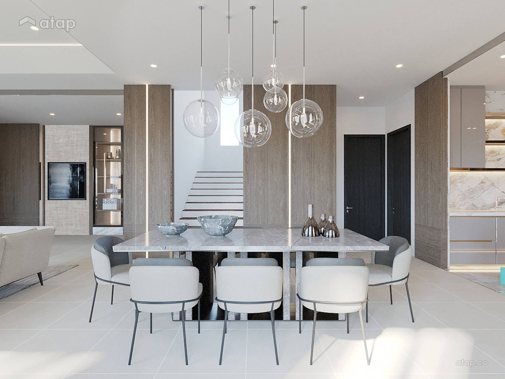 Contemporary Modern Dining Room bungalow design ideas & photos Malaysia ...