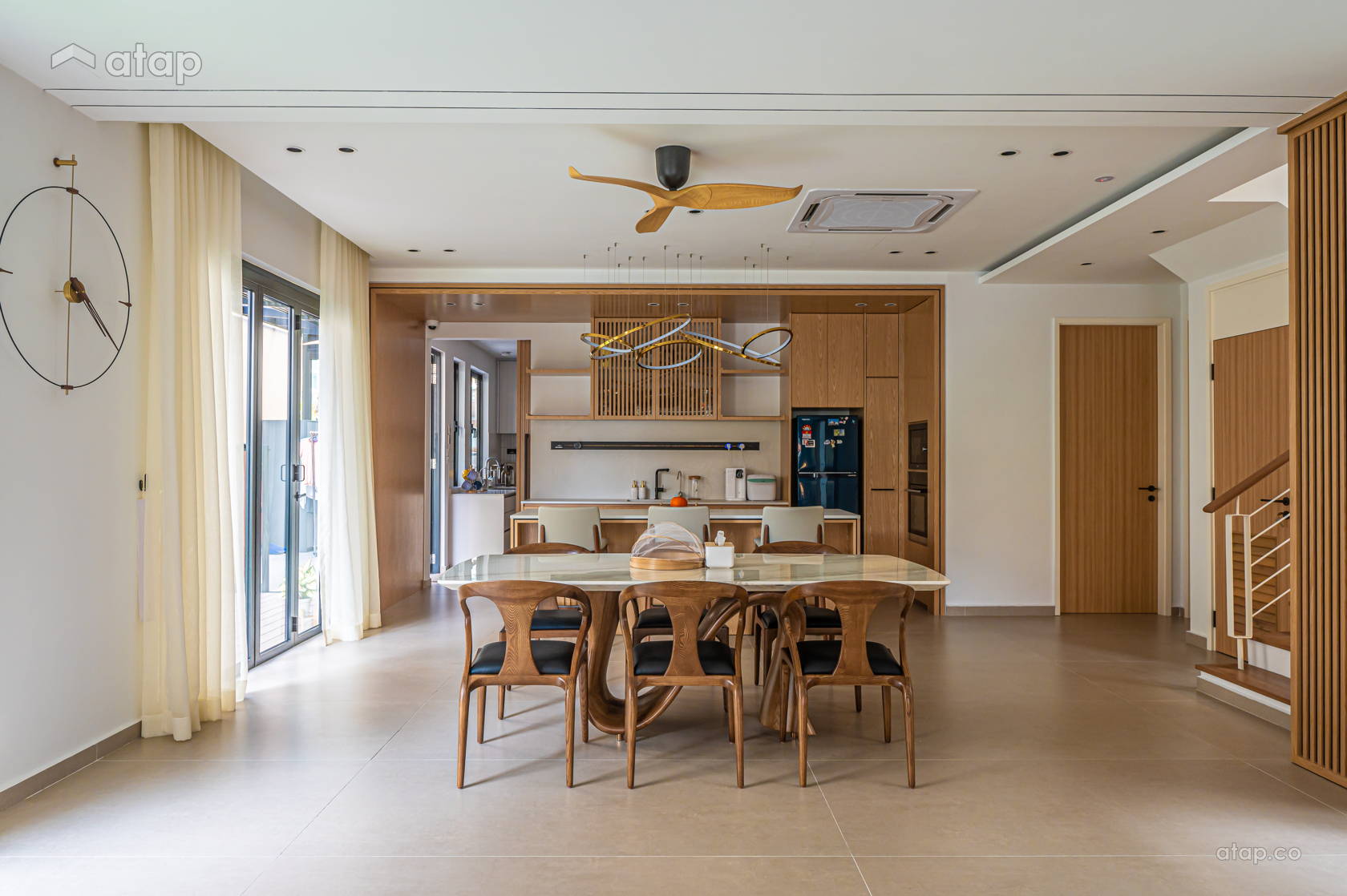 Minimalistic Modern Dining Room Kitchen terrace design ideas & photos