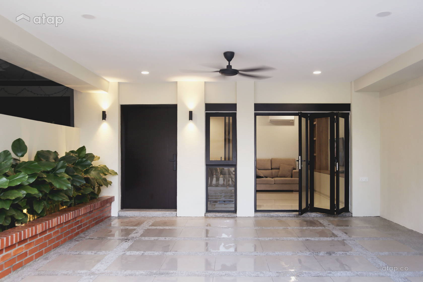 Modern Scandinavian Exterior Foyer Terrace Design Ideas And Photos