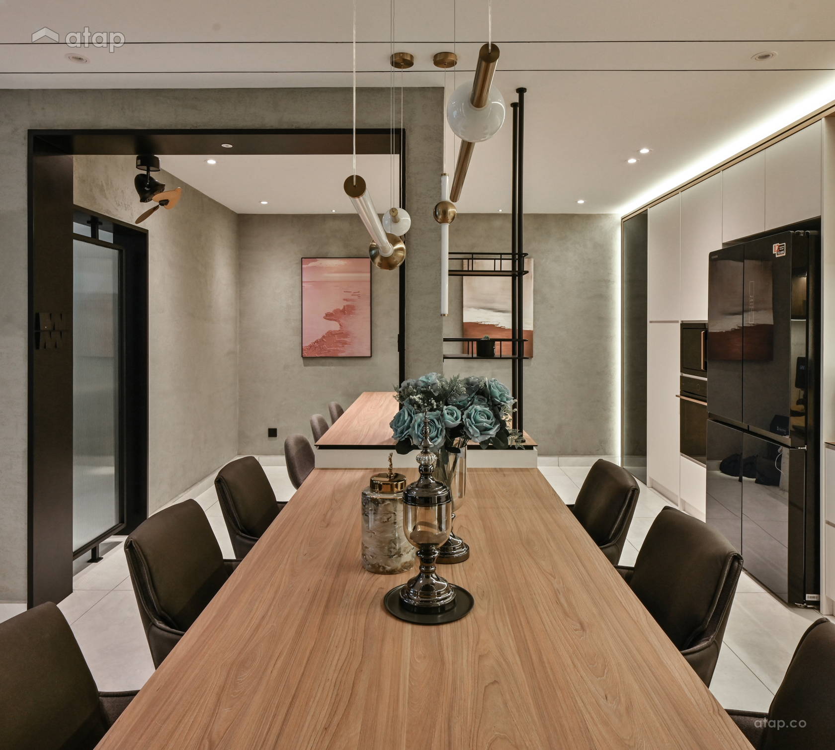 Minimalistic Scandinavian Dining Room Kitchen terrace design ideas