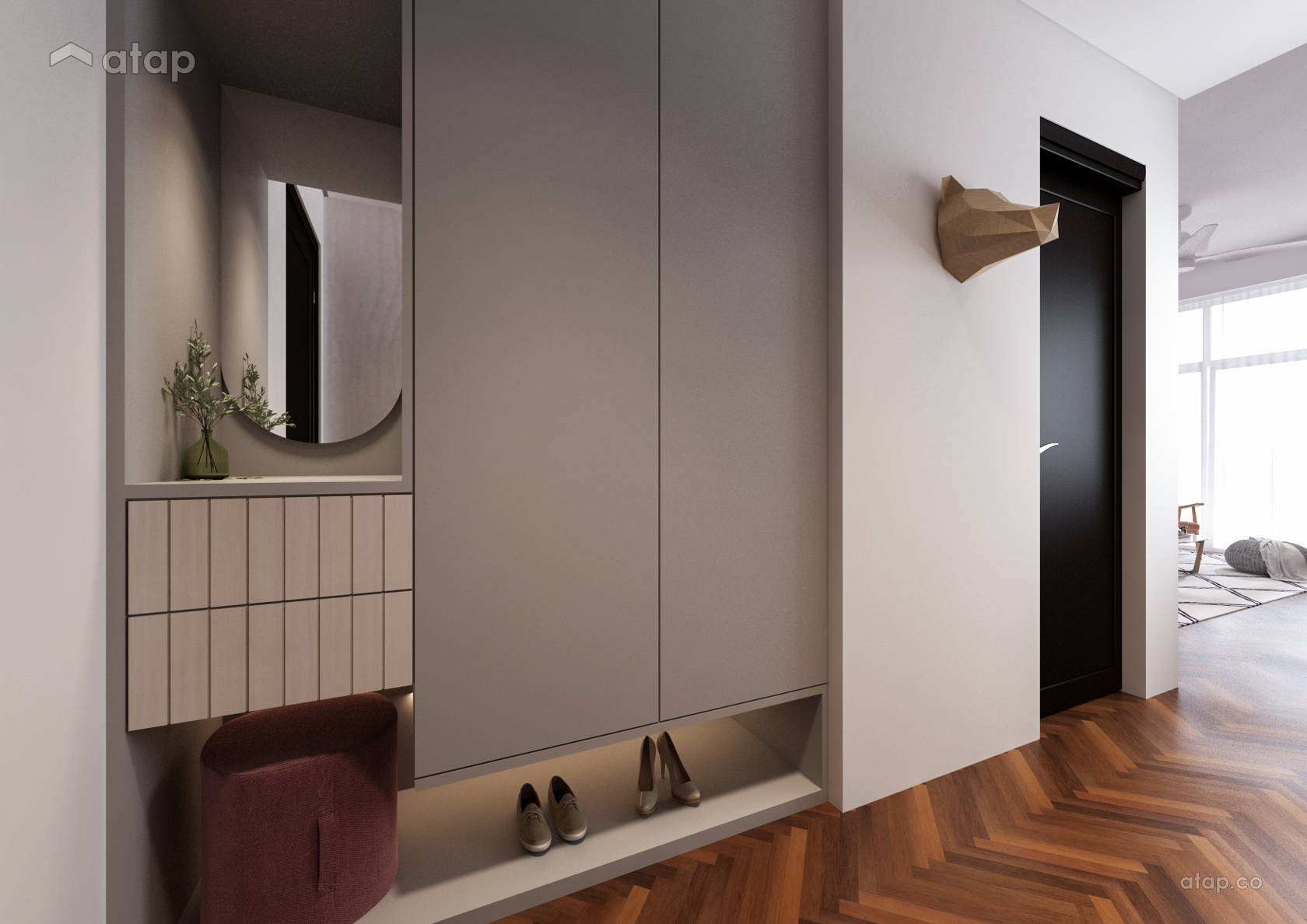 Minimalistic Scandinavian Foyer apartment design ideas & photos ...
