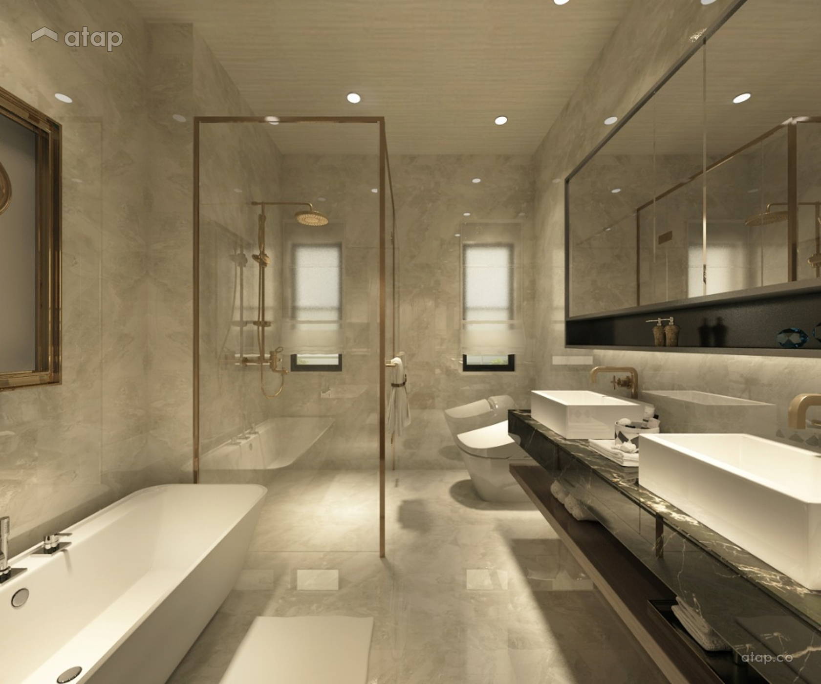 Classic Modern Bathroom terrace design ideas & photos Malaysia Atap.co