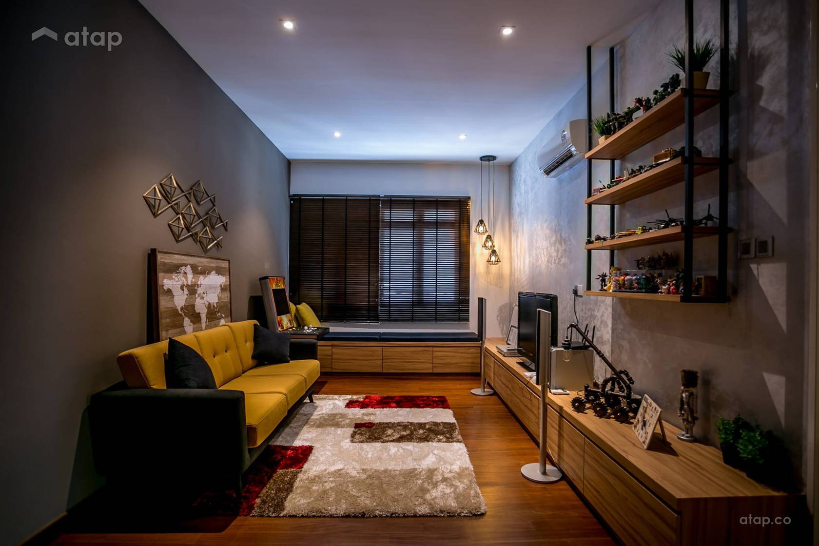 Contemporary Rustic Family Room @ Akira 16 Sierra