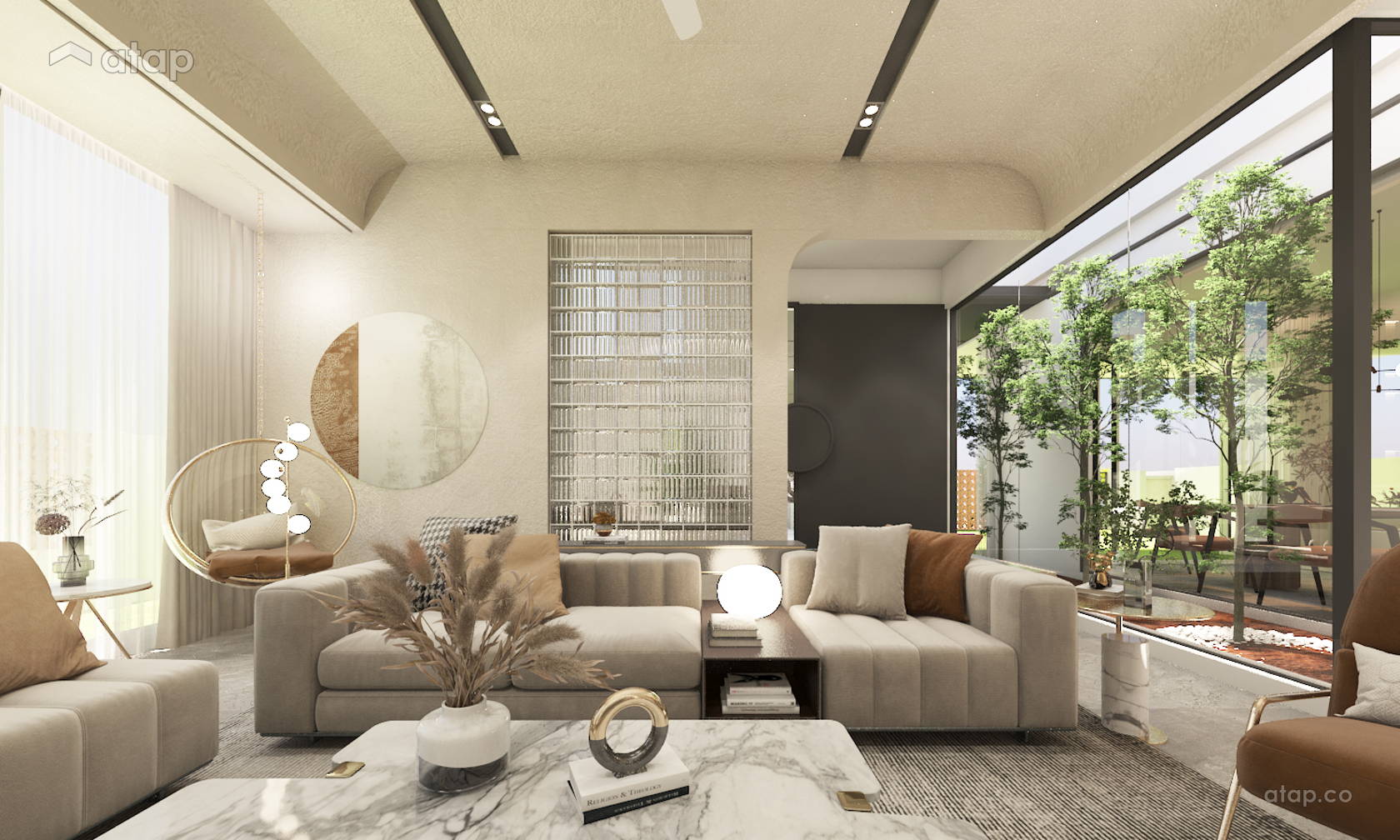 Contemporary Country Living Room terrace design ideas & photos Malaysia ...