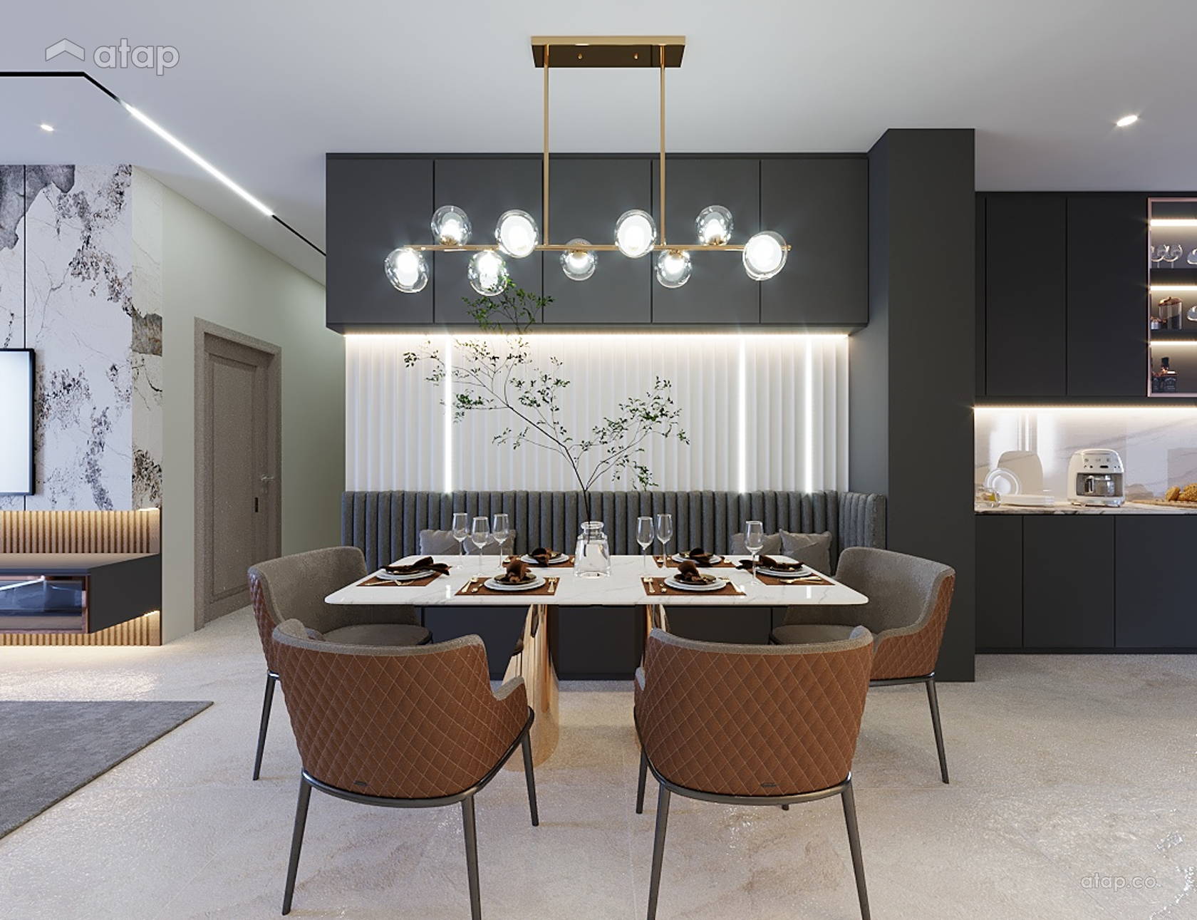 Contemporary Modern Dining Room condominium design ideas & photos ...