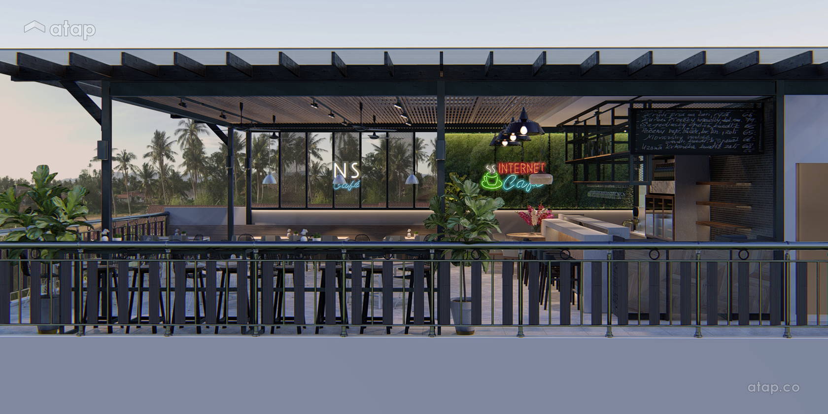 Rooftop Cafe Ns Village Resort Architectural Interior Design Renovation Ideas Photos And Price In Malaysia Atap Co