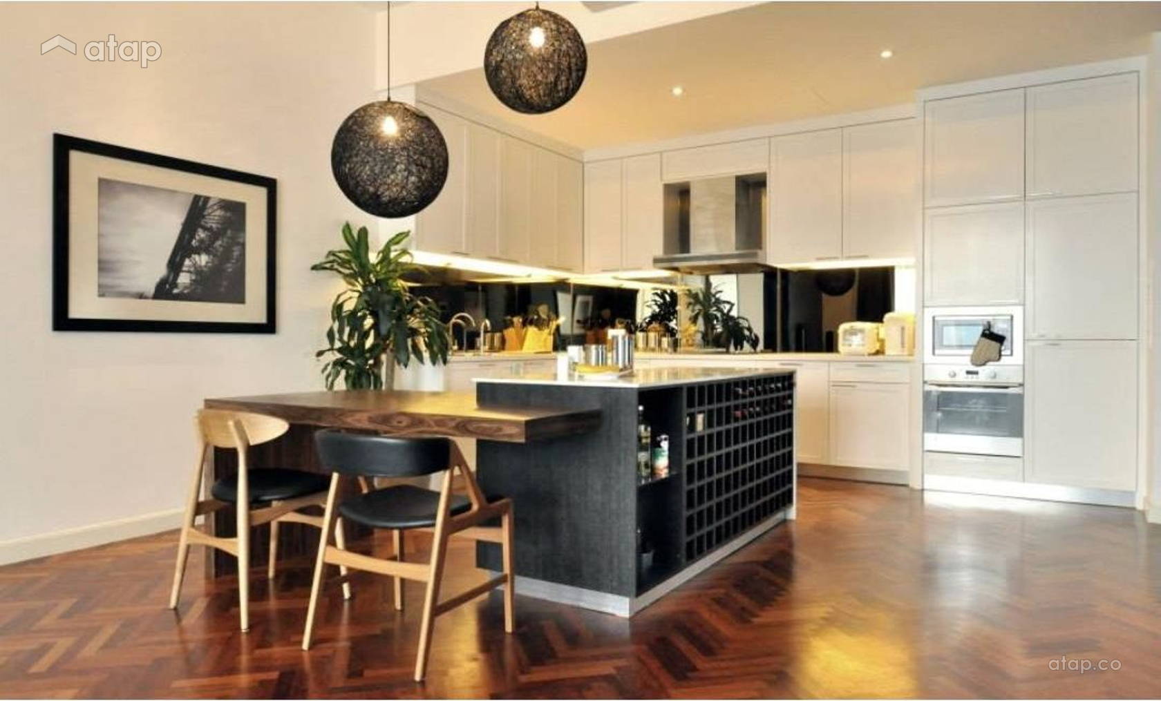 Contemporary Modern Dining Room Kitchen @ Quayside Condominium Type A