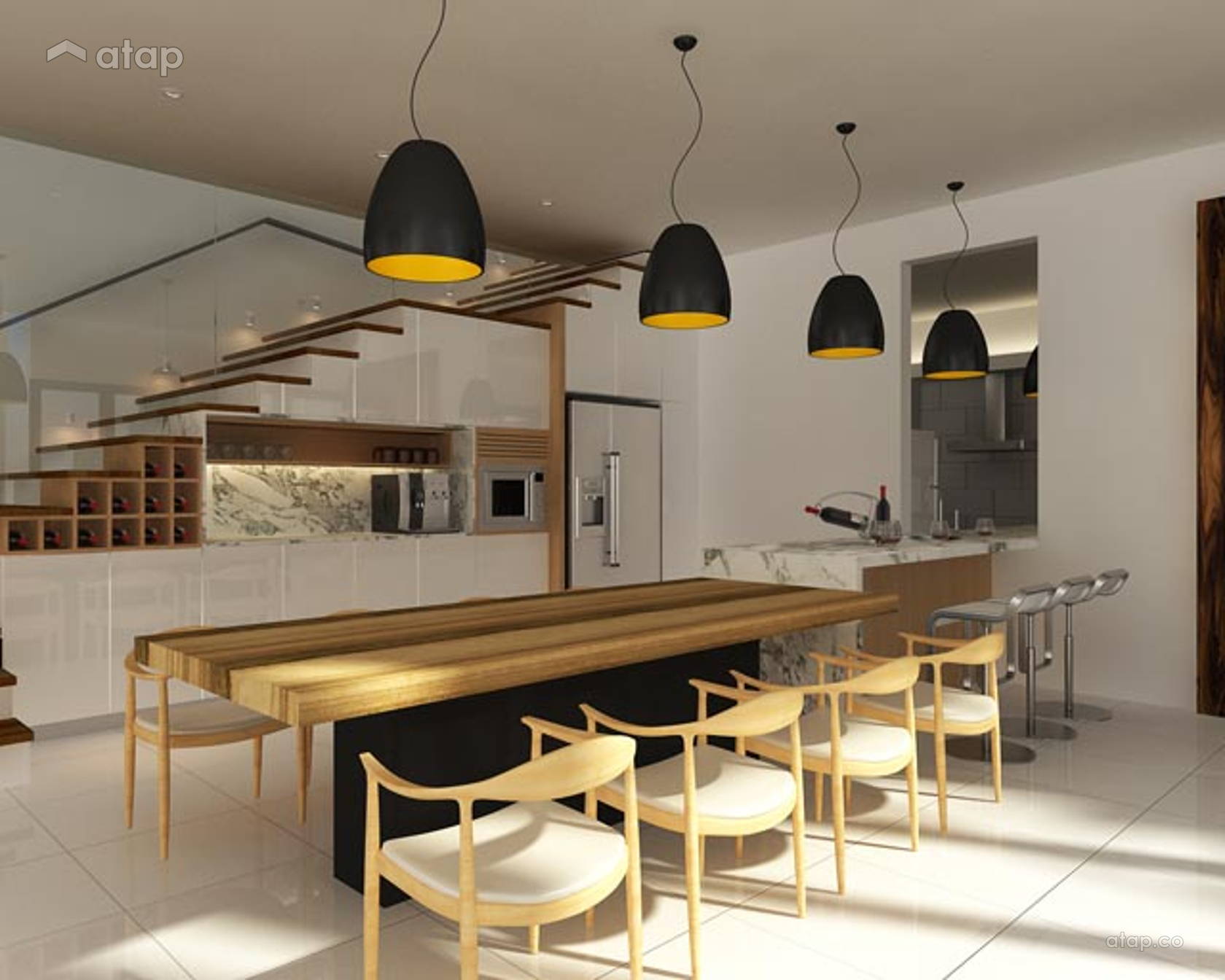 Contemporary Modern Dining Room bungalow design ideas & photos Malaysia ...