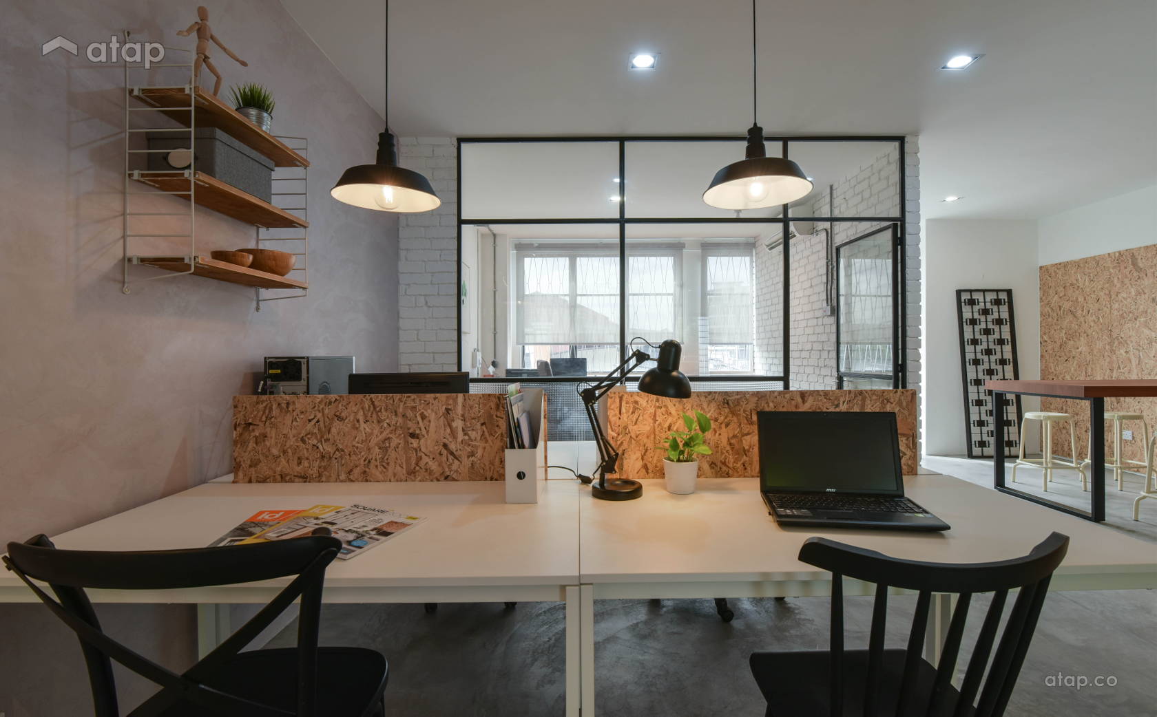 Minimalistic Vintage Office shophouse design ideas & photos Malaysia