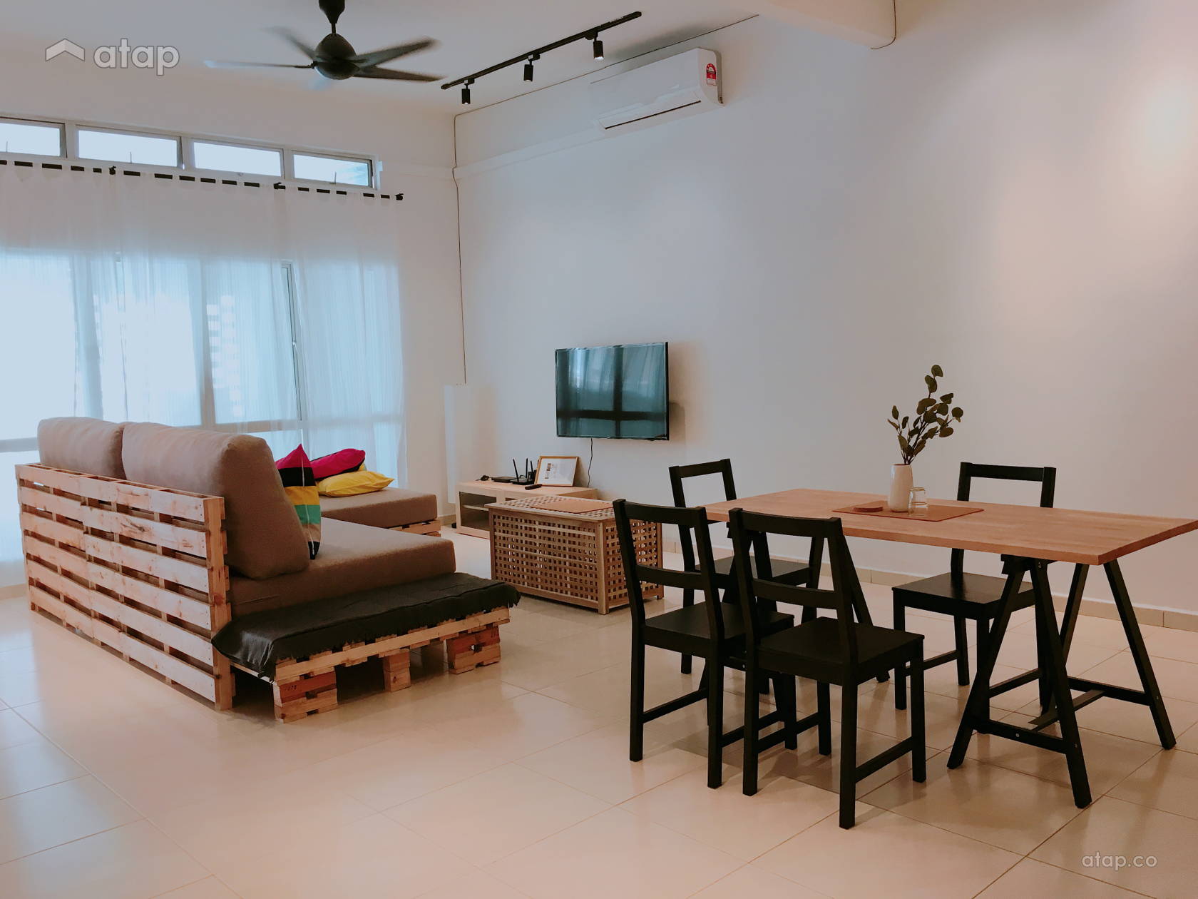 Country Scandinavian Living Room Terrace Design Ideas Photos Malaysia Atap Co