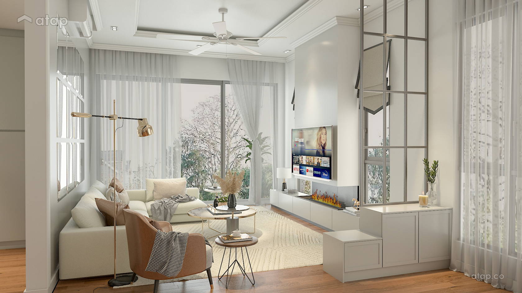 Contemporary Modern Living Room townhouse design ideas & photos ...
