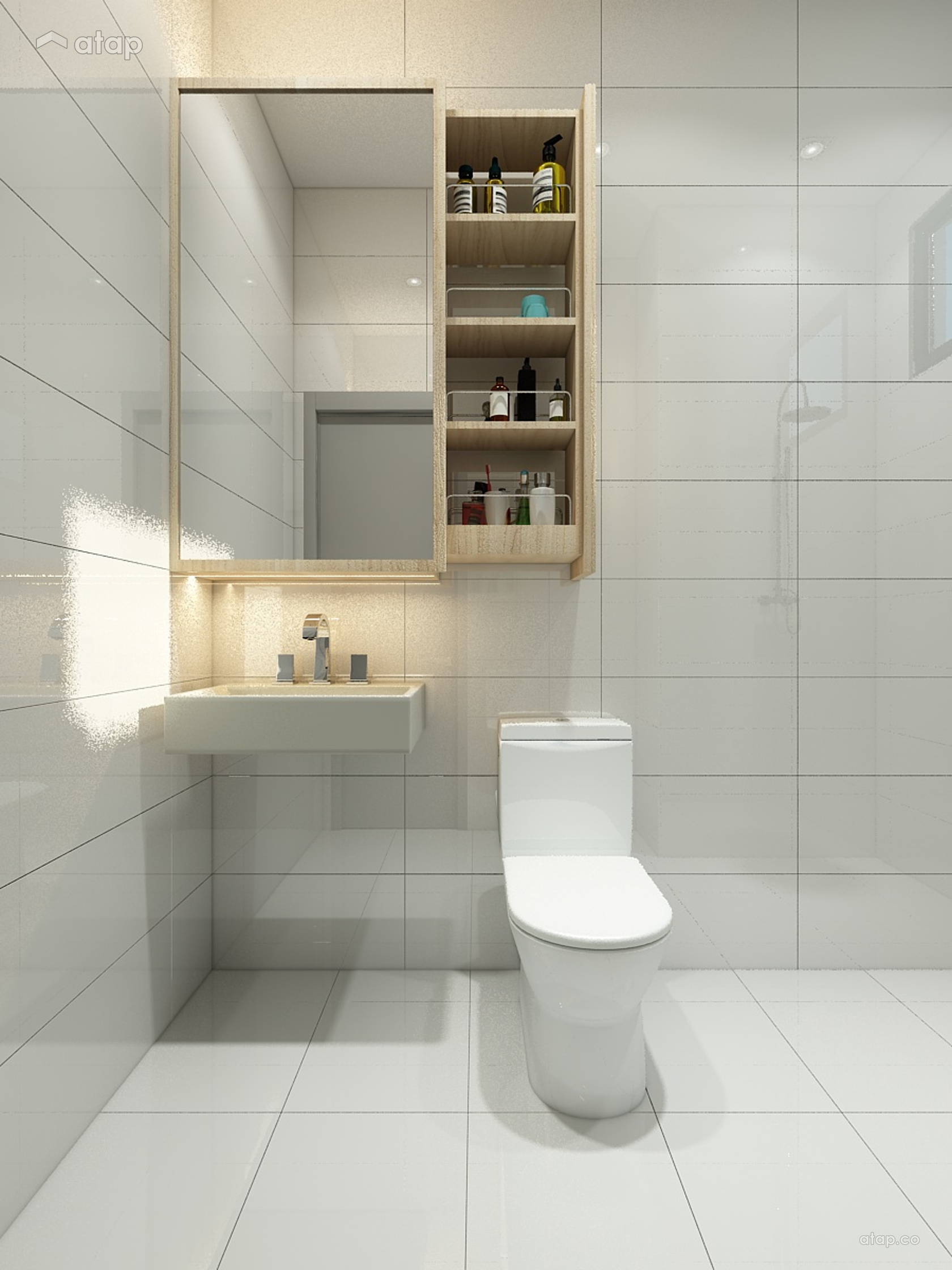 Contemporary Modern Bathroom condominium design ideas & photos Malaysia