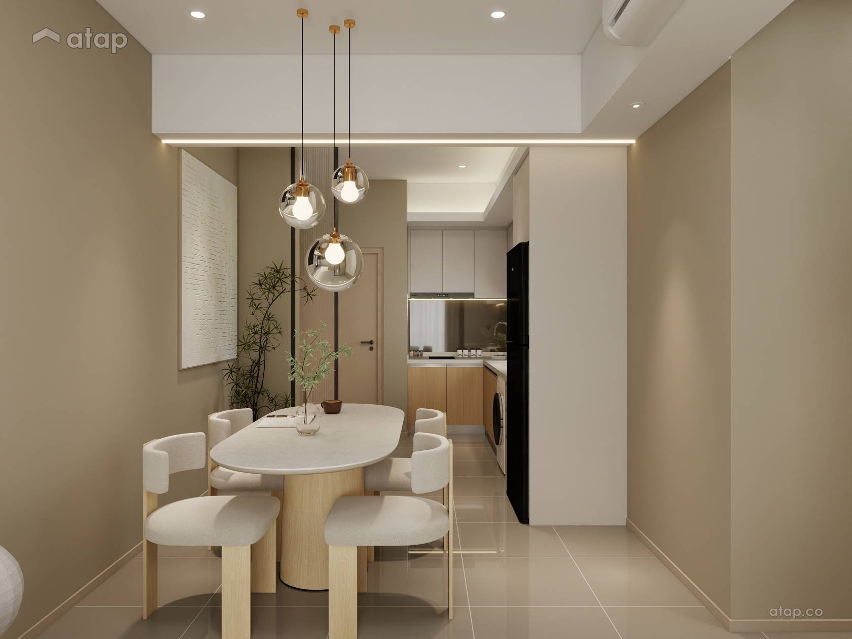 Modern Dining Room condominium design ideas & photos Malaysia | Atap.co