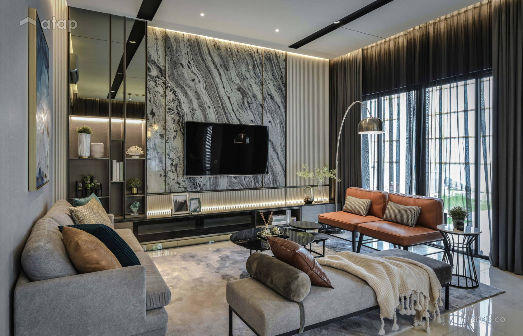Living Room semi-detached design ideas & photos Malaysia | Atap.co
