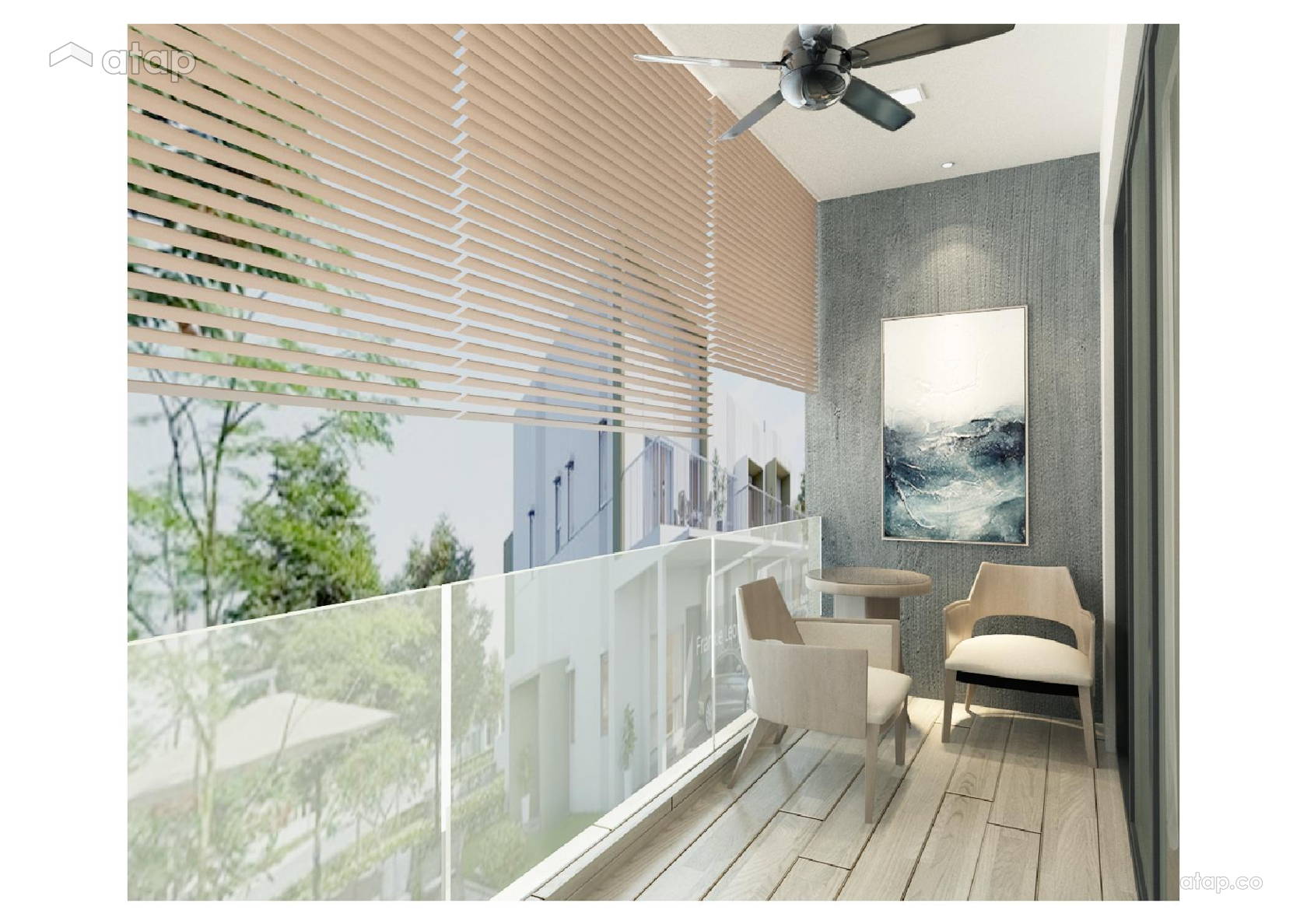 Minimalistic Modern Balcony terrace design ideas & photos Malaysia ...